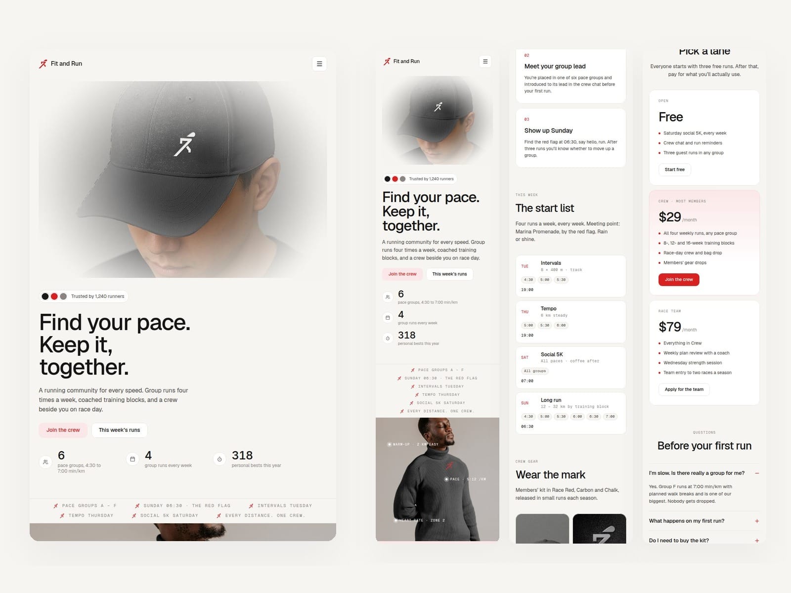 Fit and Run Template