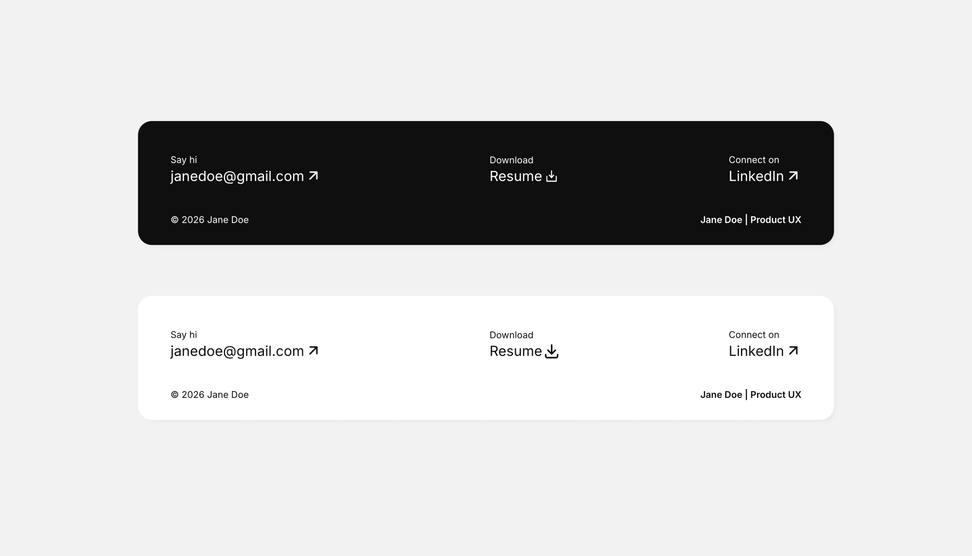 Minimal Footer