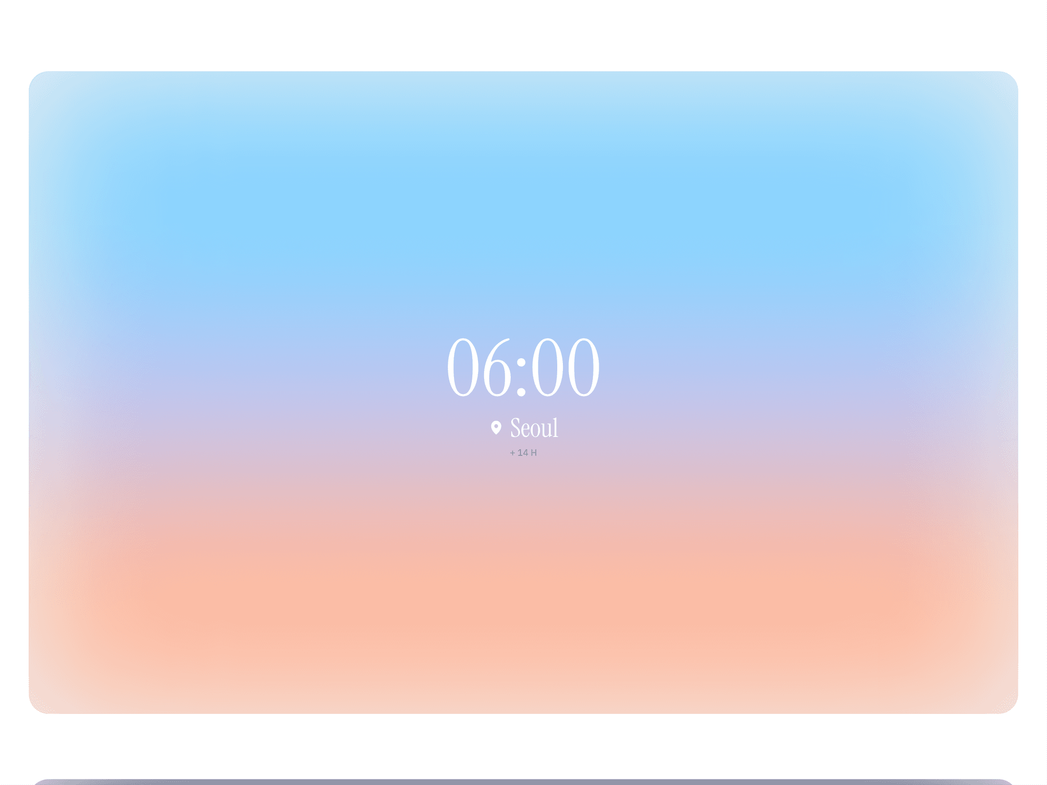 Clock with Gradients