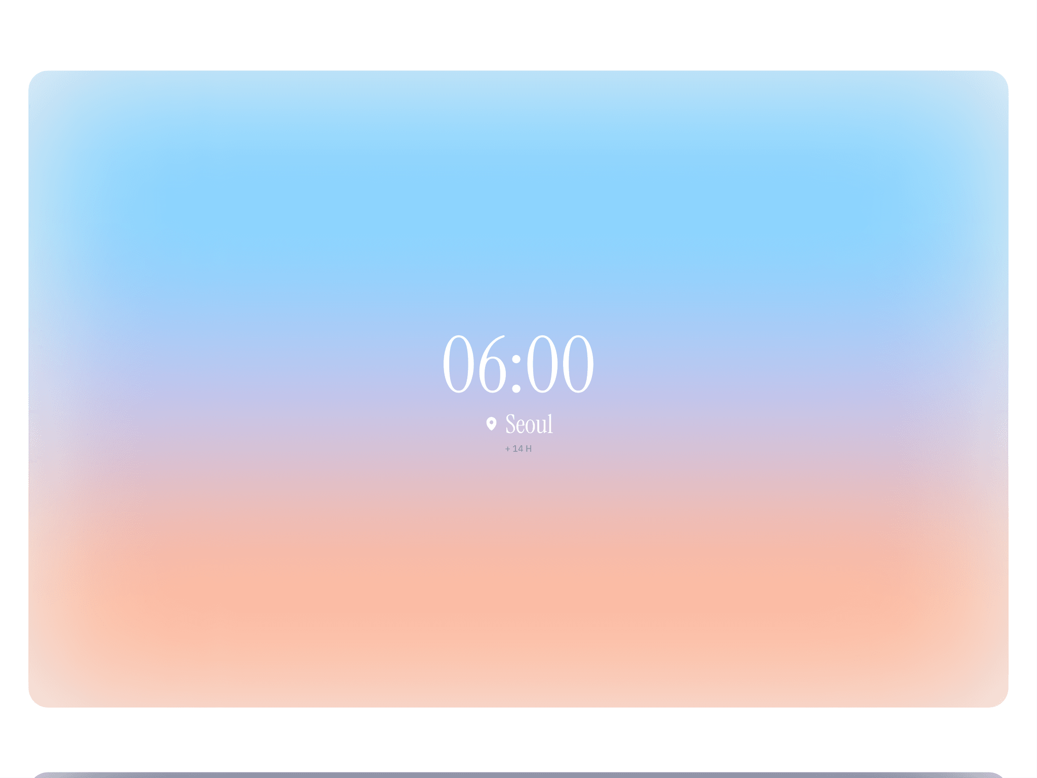 Clock with Gradients