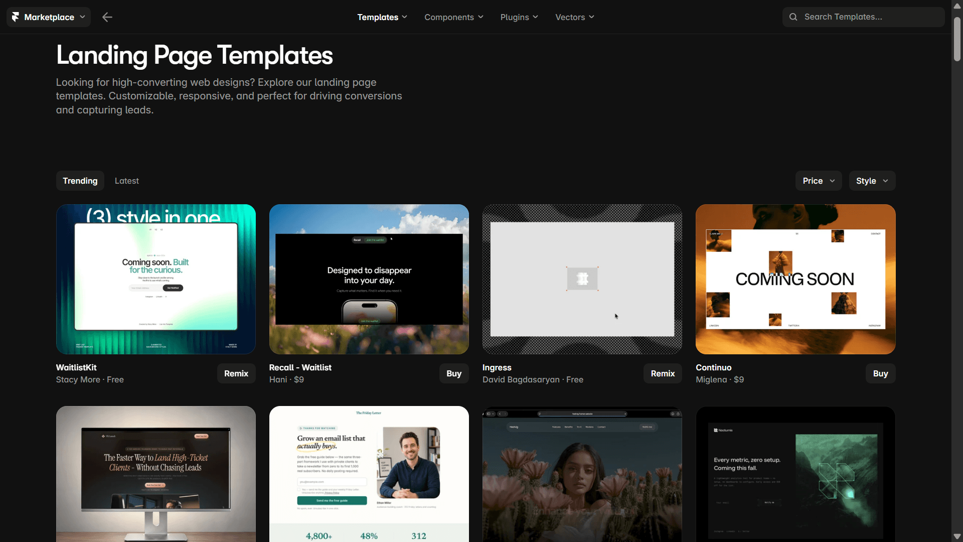 Feels Unreal! at the same time GratefulA month ago, I was just a dreamer of all these, today my first template Recall- A Waitlist ranks 2nd in Landing Page. I still don't have a stable job, don't know the outcome or future yet I love to do this, Eager to see where it takes me!Also happy to see my friends there too...! @Berci Hazman & @Felix ClausenLet's ship good things and do good to others.
