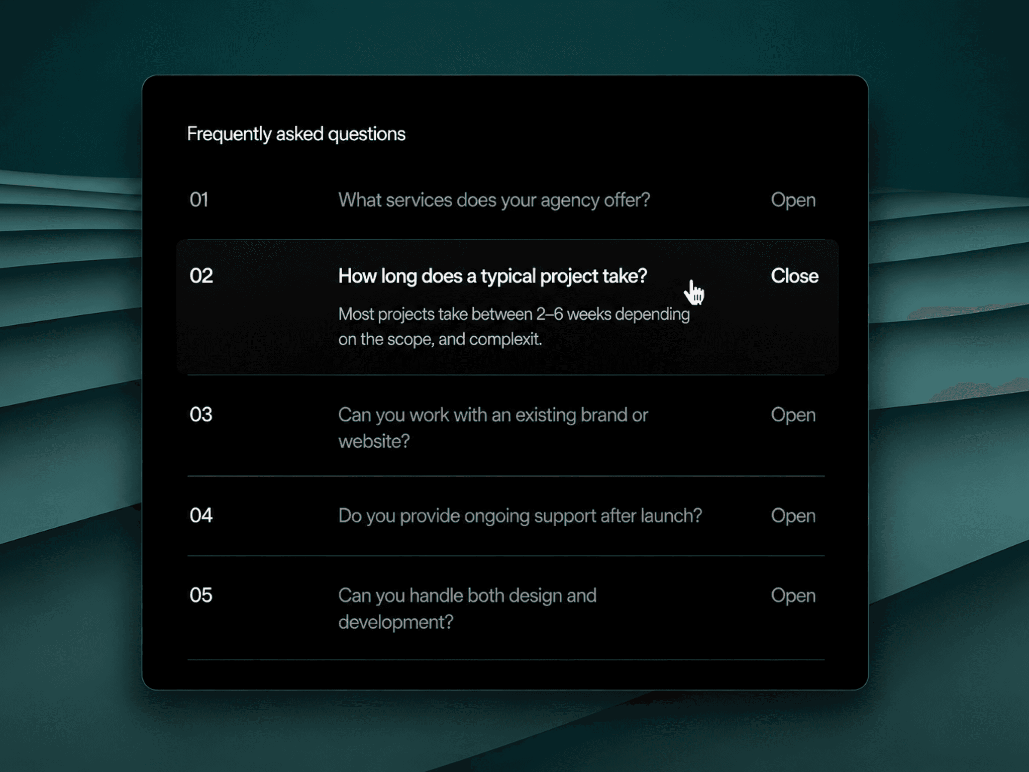 Spring FAQ Accordion