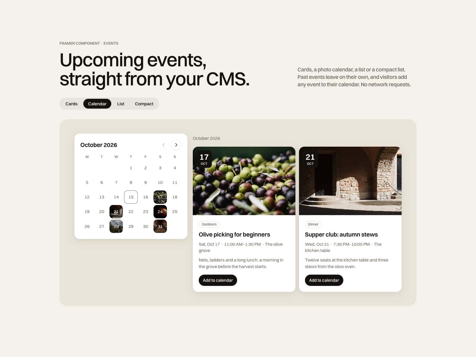 CMS Events Kit