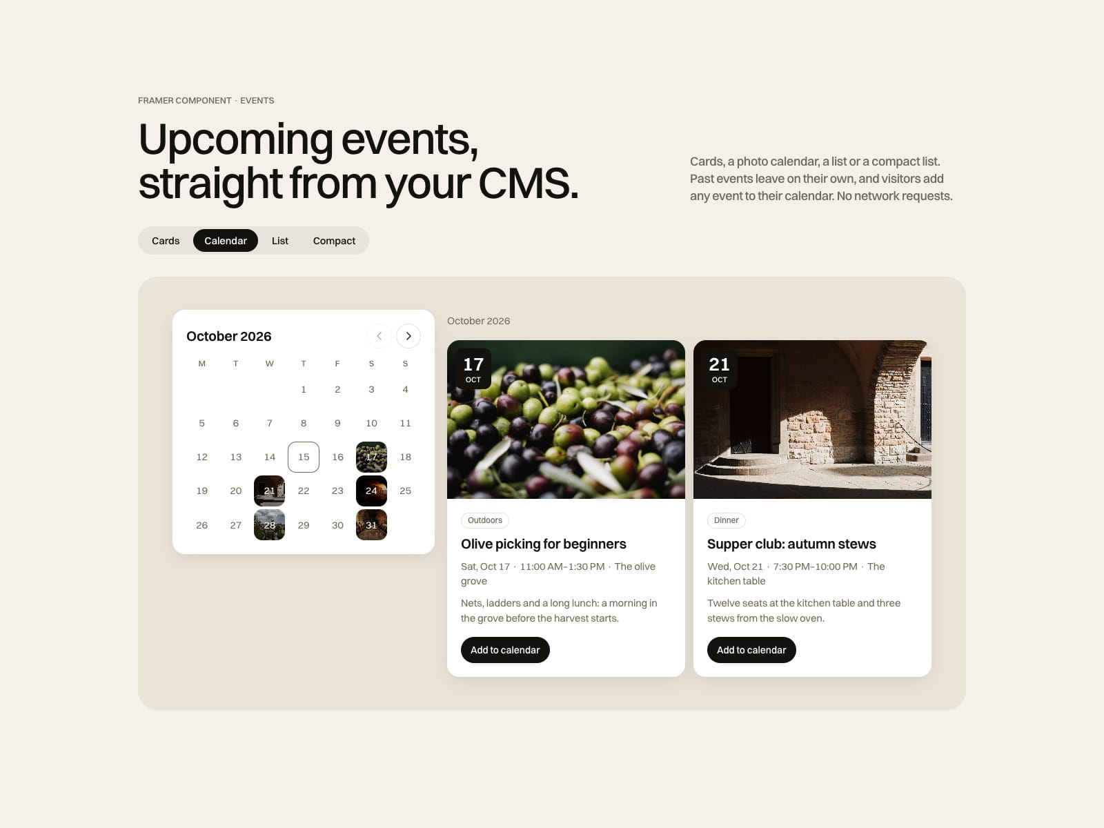 CMS Events Kit