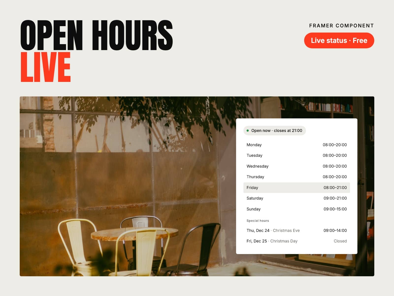 Open Hours Live