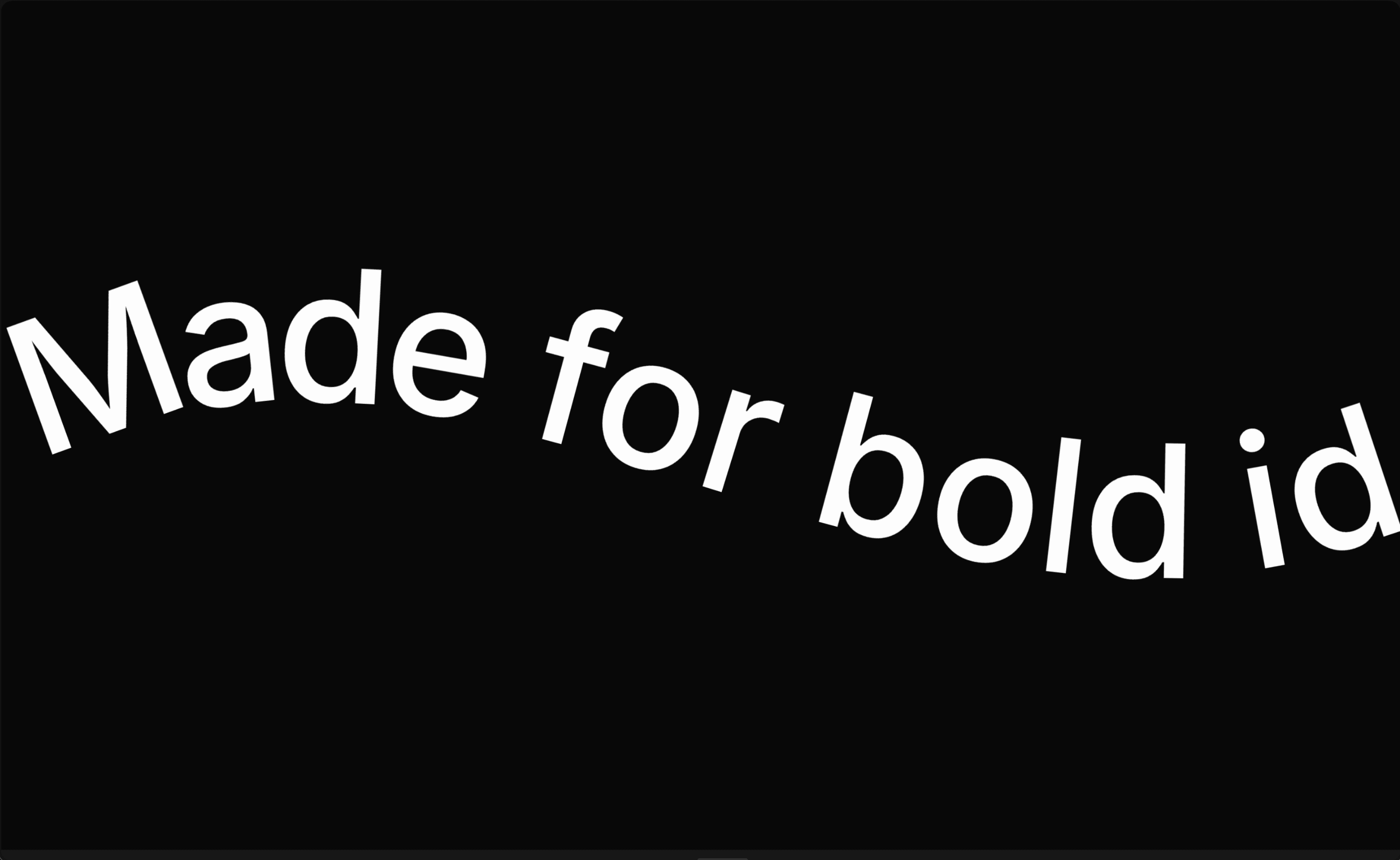 Dynamic Bending Text