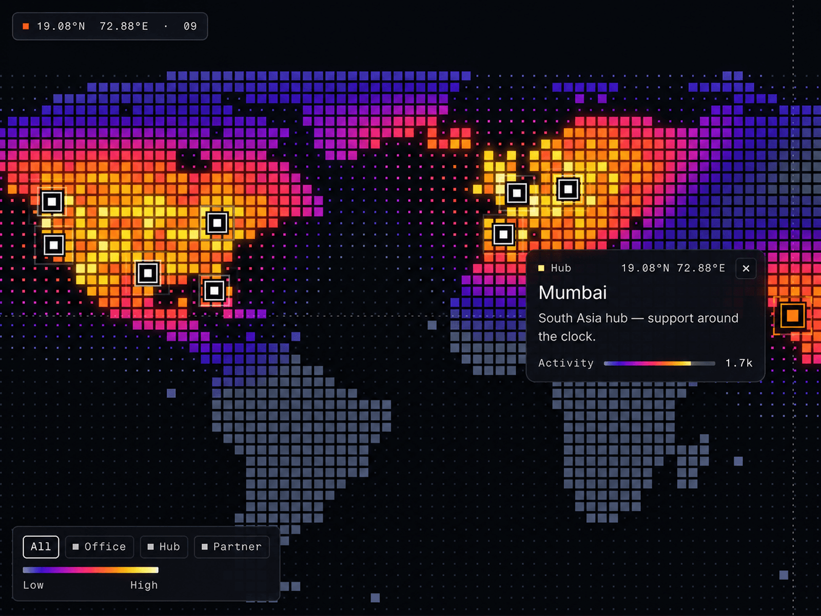 Pixel World Map