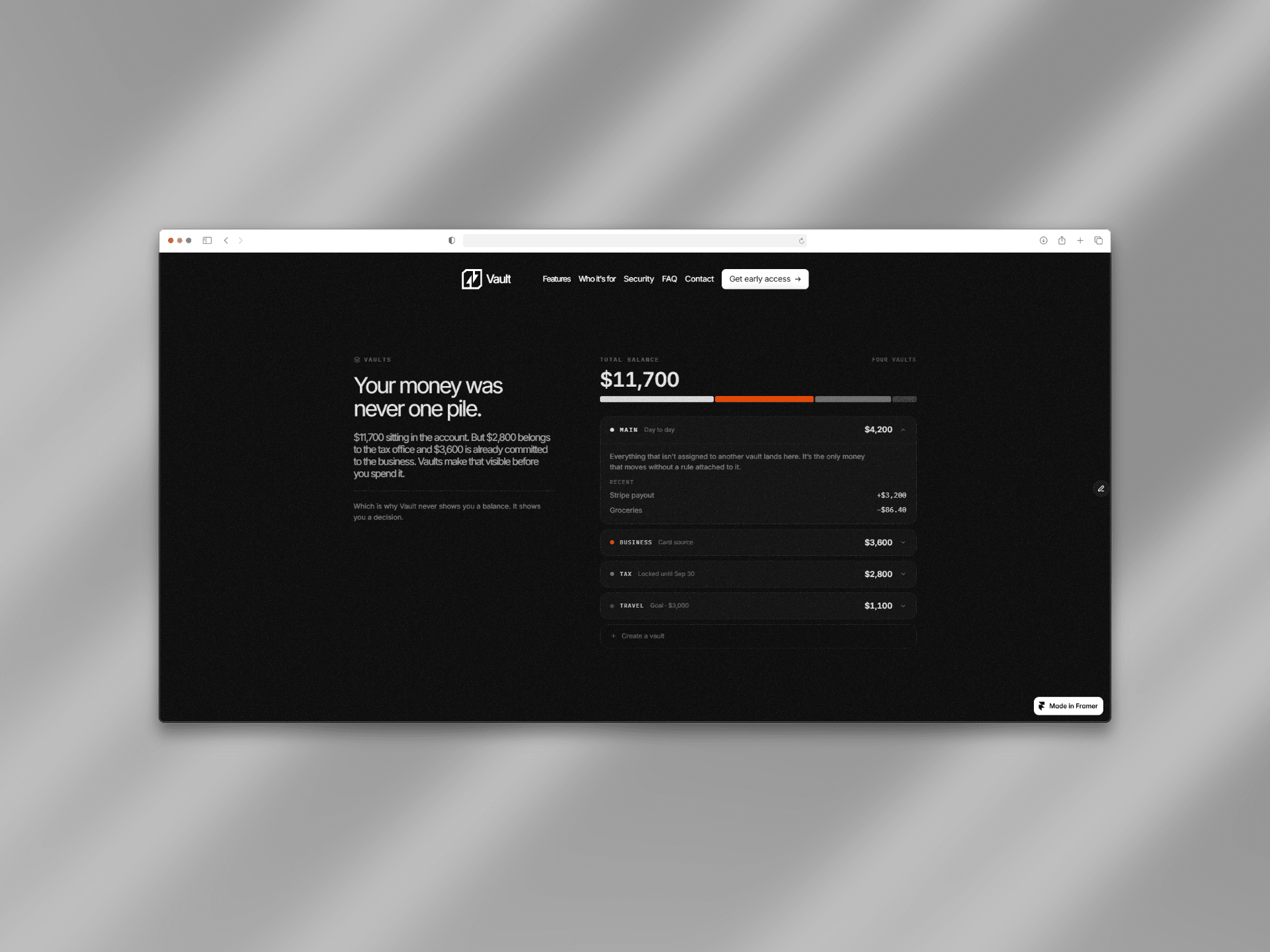 Vault® Template
