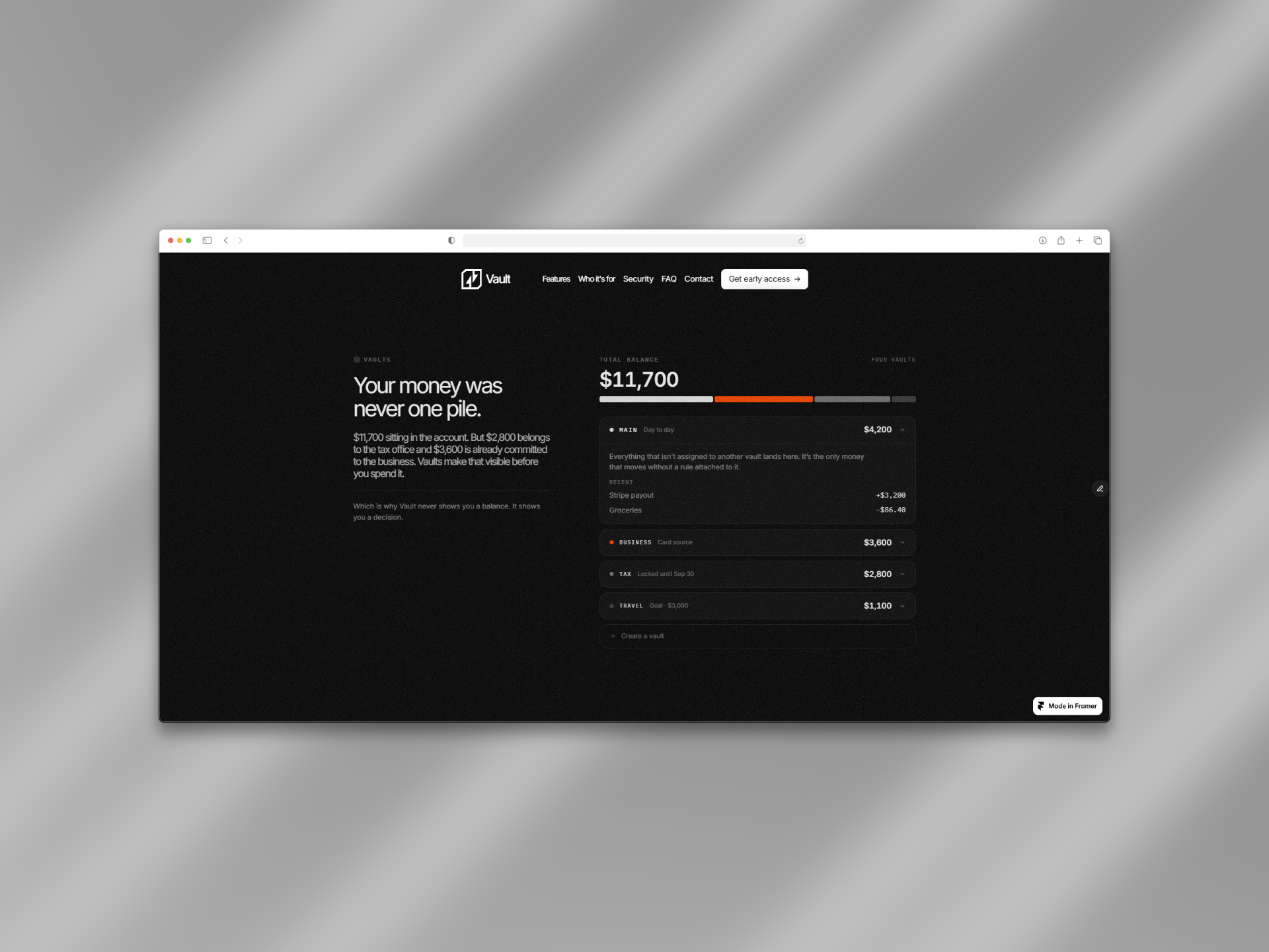 Vault® Template