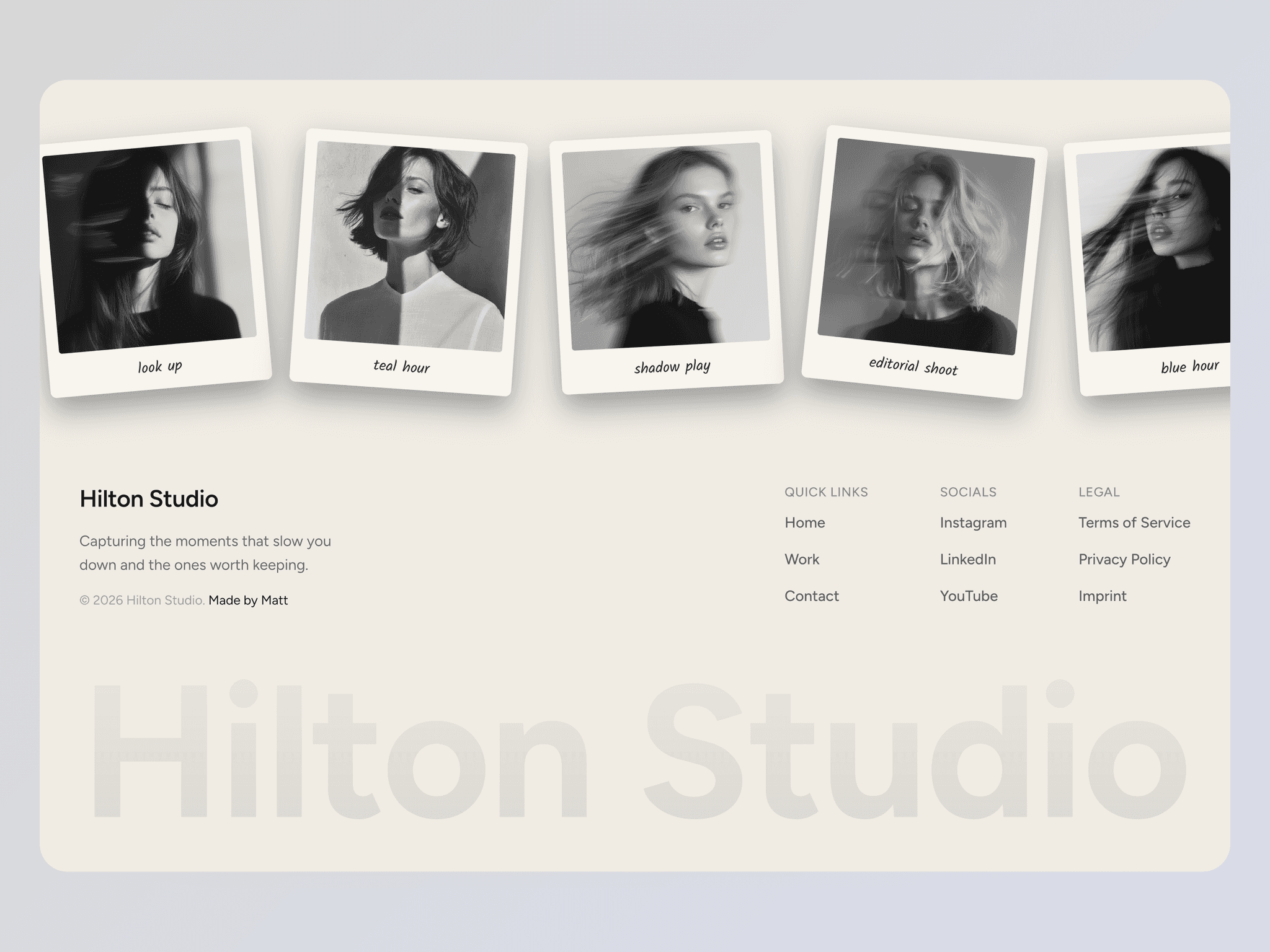 Polaroid Footer