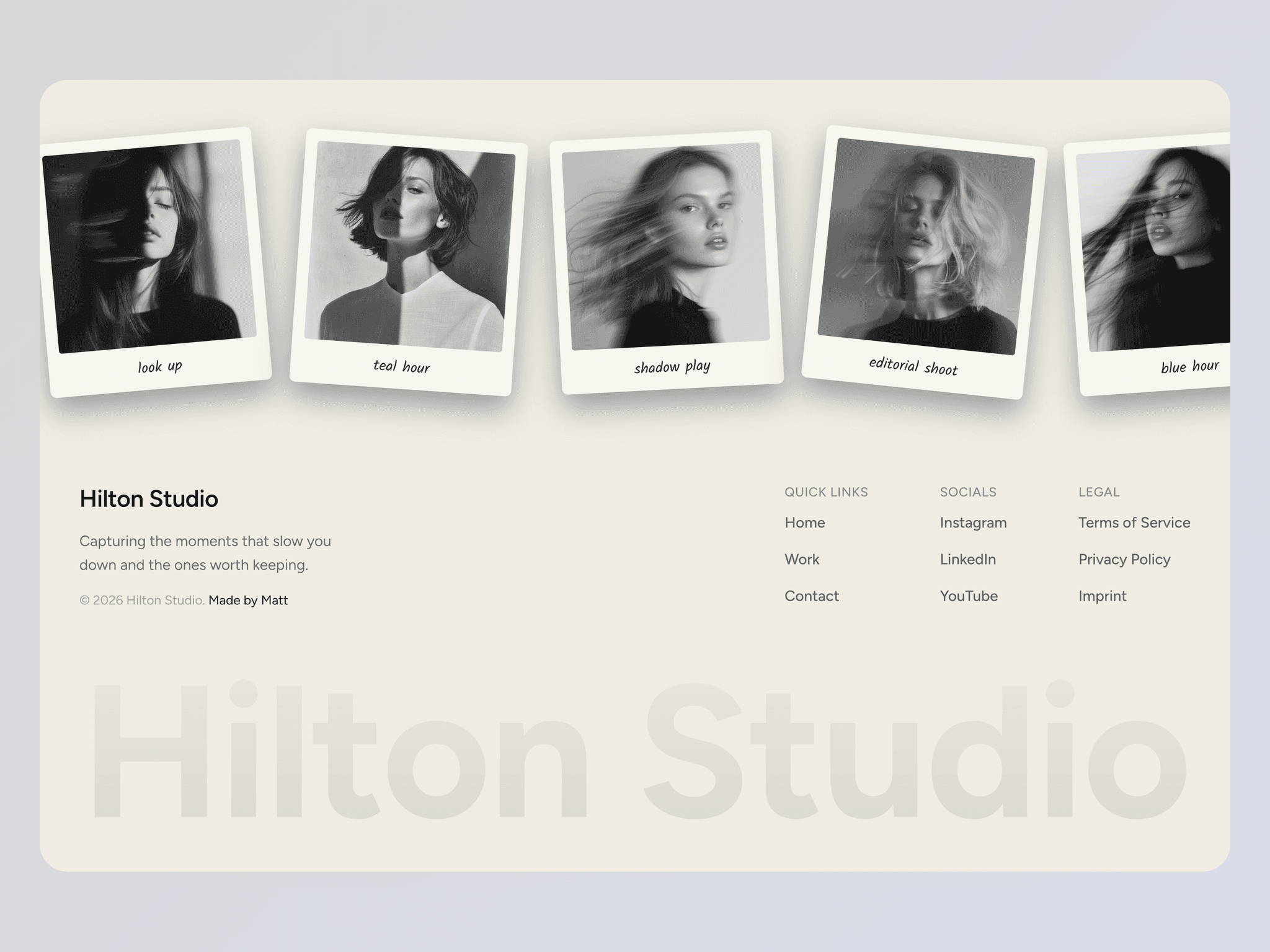 Polaroid Footer