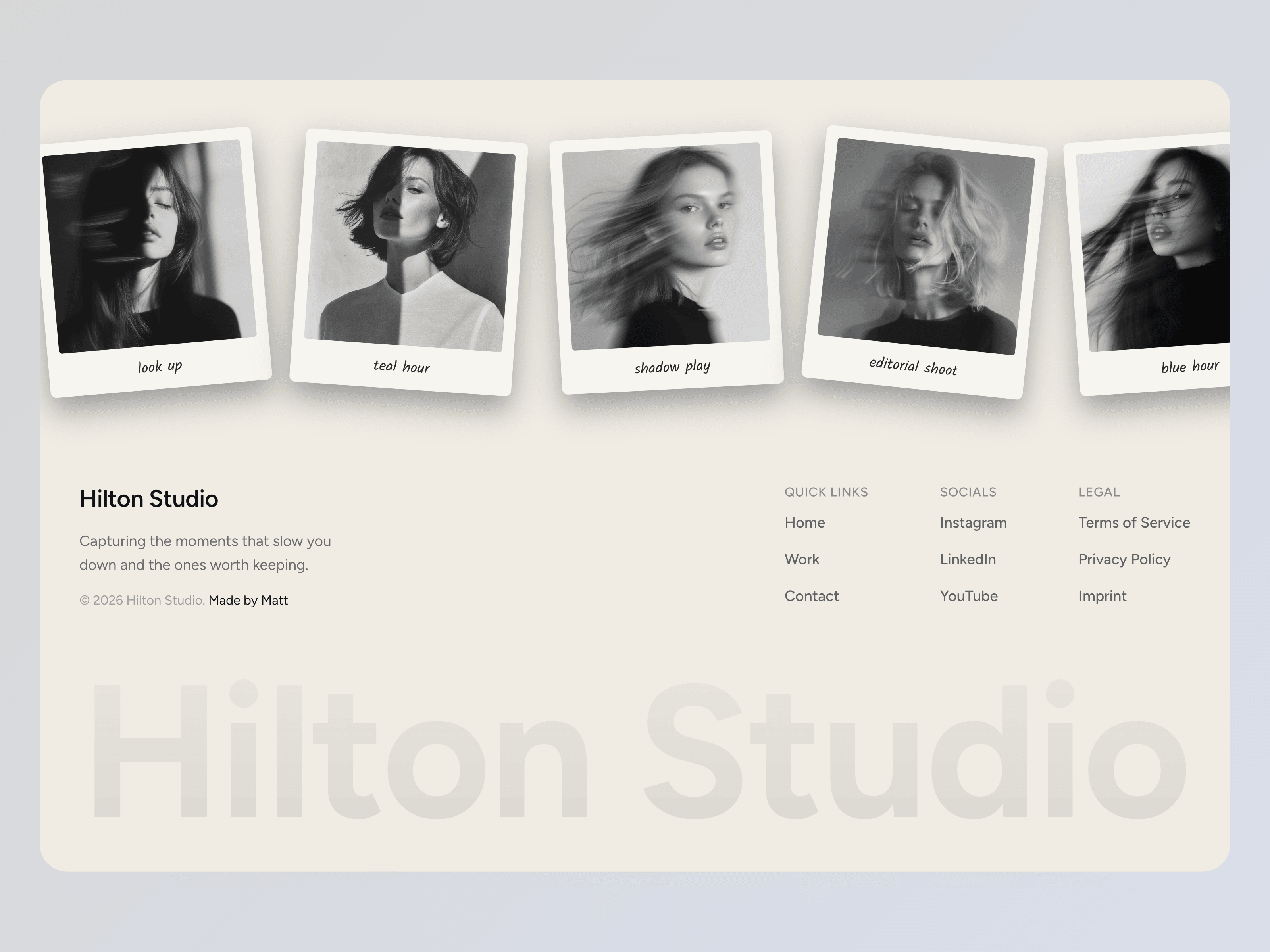 Polaroid Footer