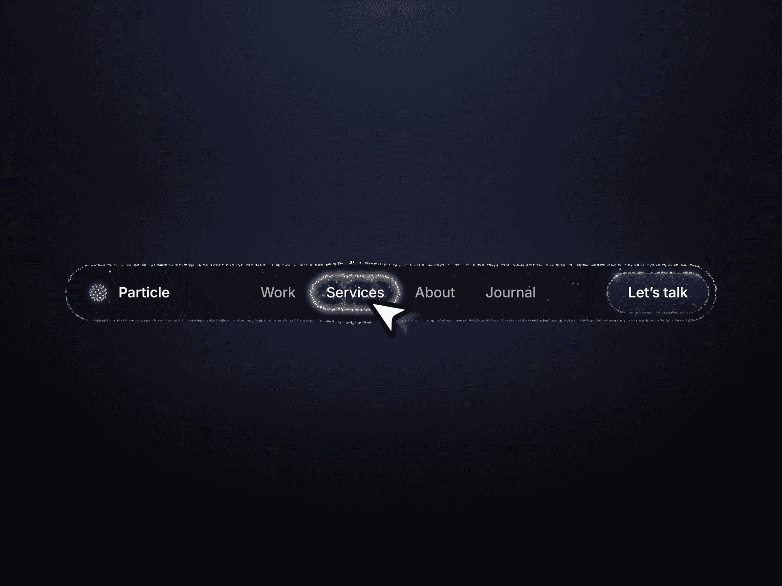 Particle Navbar