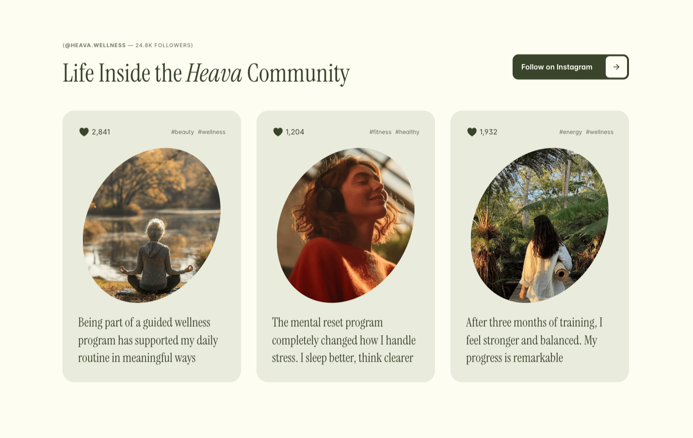 Every wellness brand has a story to tell—not just through services, but through its community.That’s why I designed an Instagram-inspired section for my latest Framer template. It adds social proof, highlights real customer moments, and makes the website feel more alive.Small details make a big difference. 🌿