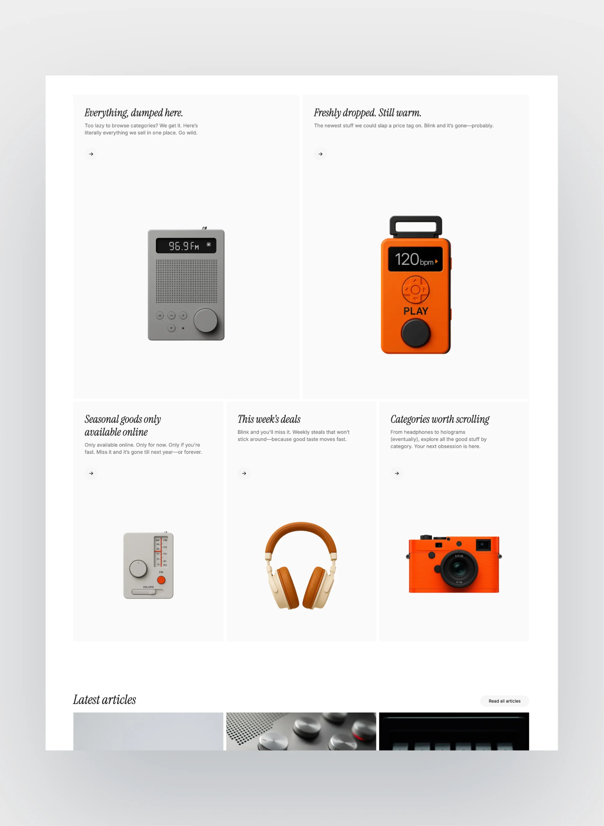 WilliamsburgAn ecommerce theme built with Astro v7 and Tailwind CSS v4Also available EmDash CMS and Sanity CMS variants.Take a look:https://lexingtonthemes.com/templates/williamsburg