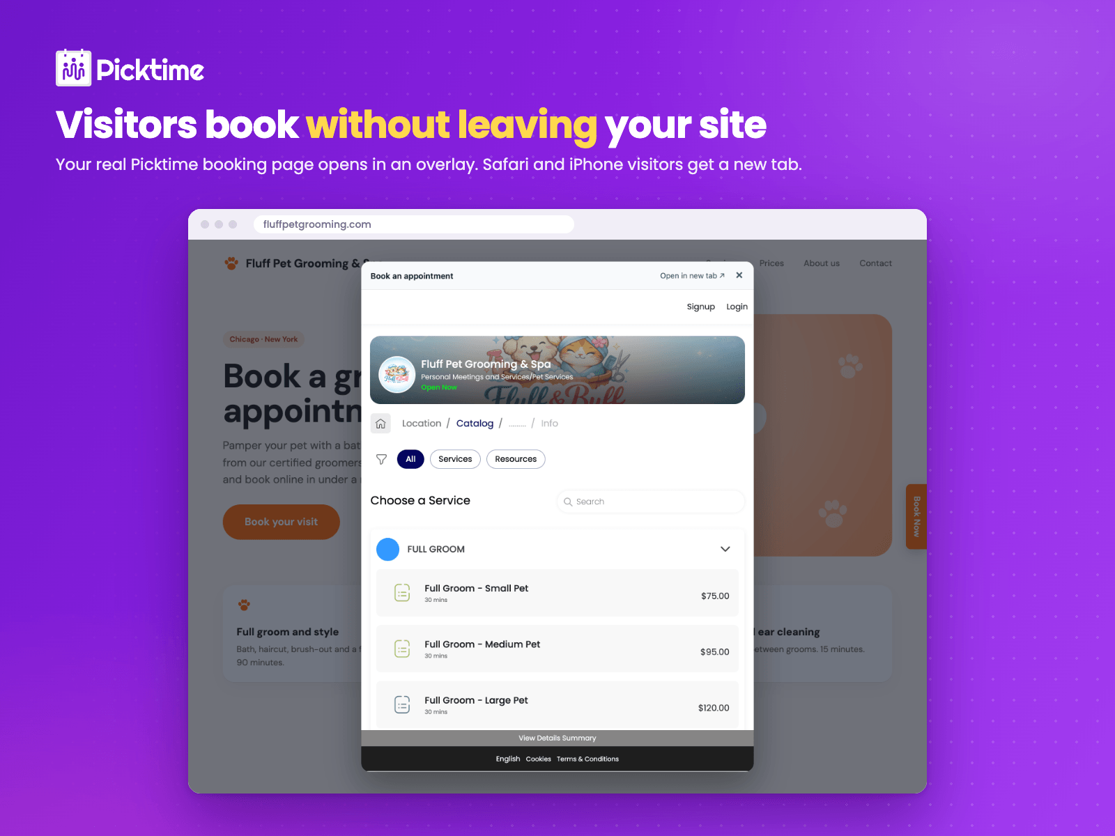 Picktime Booking