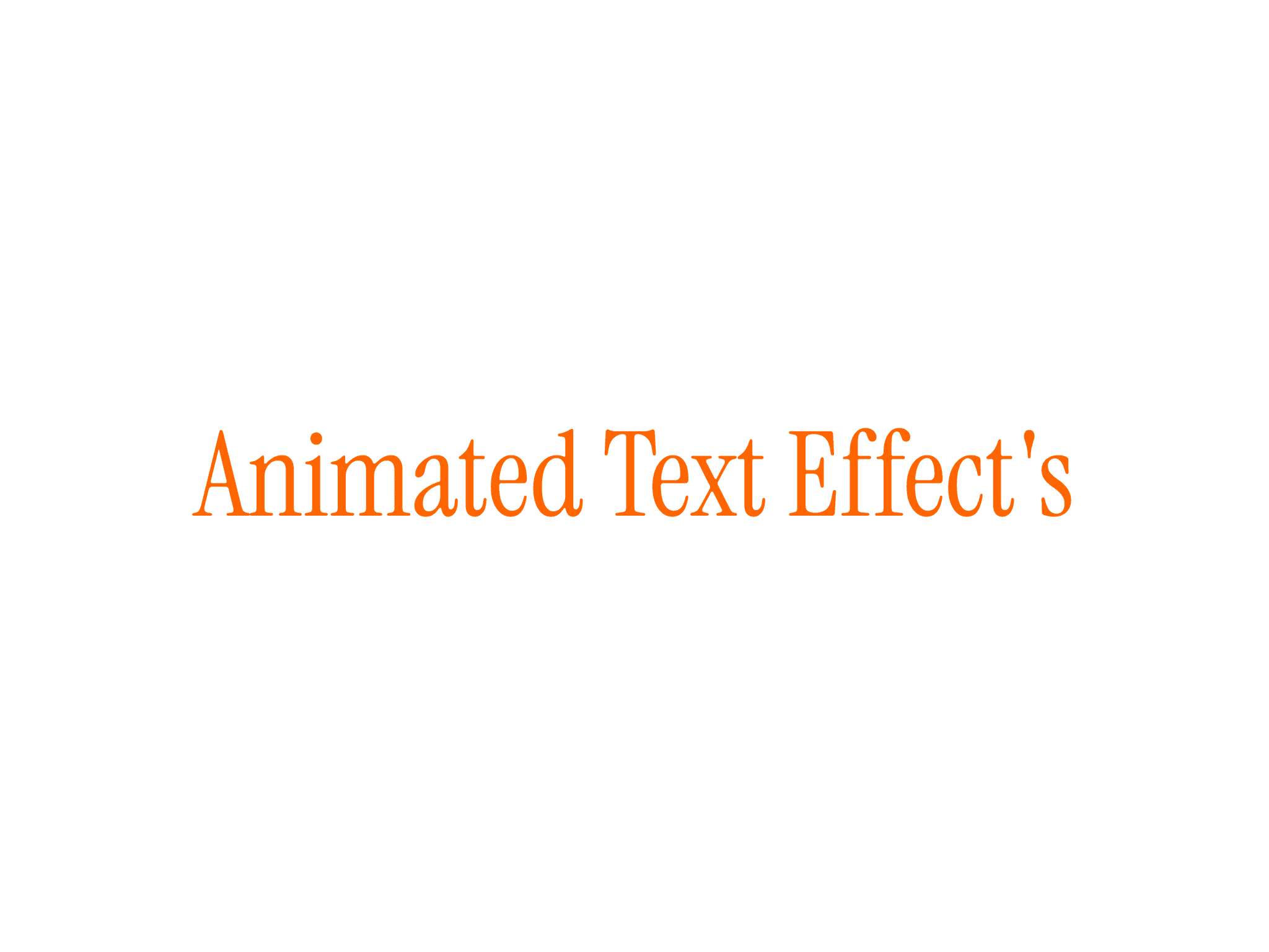 Animated Text Effect