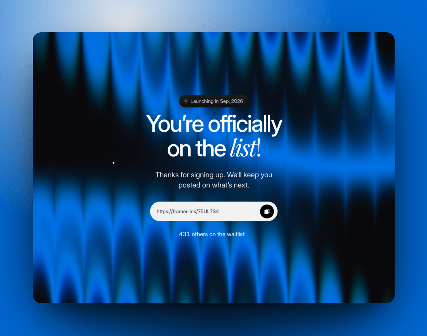 Waitlist Prima