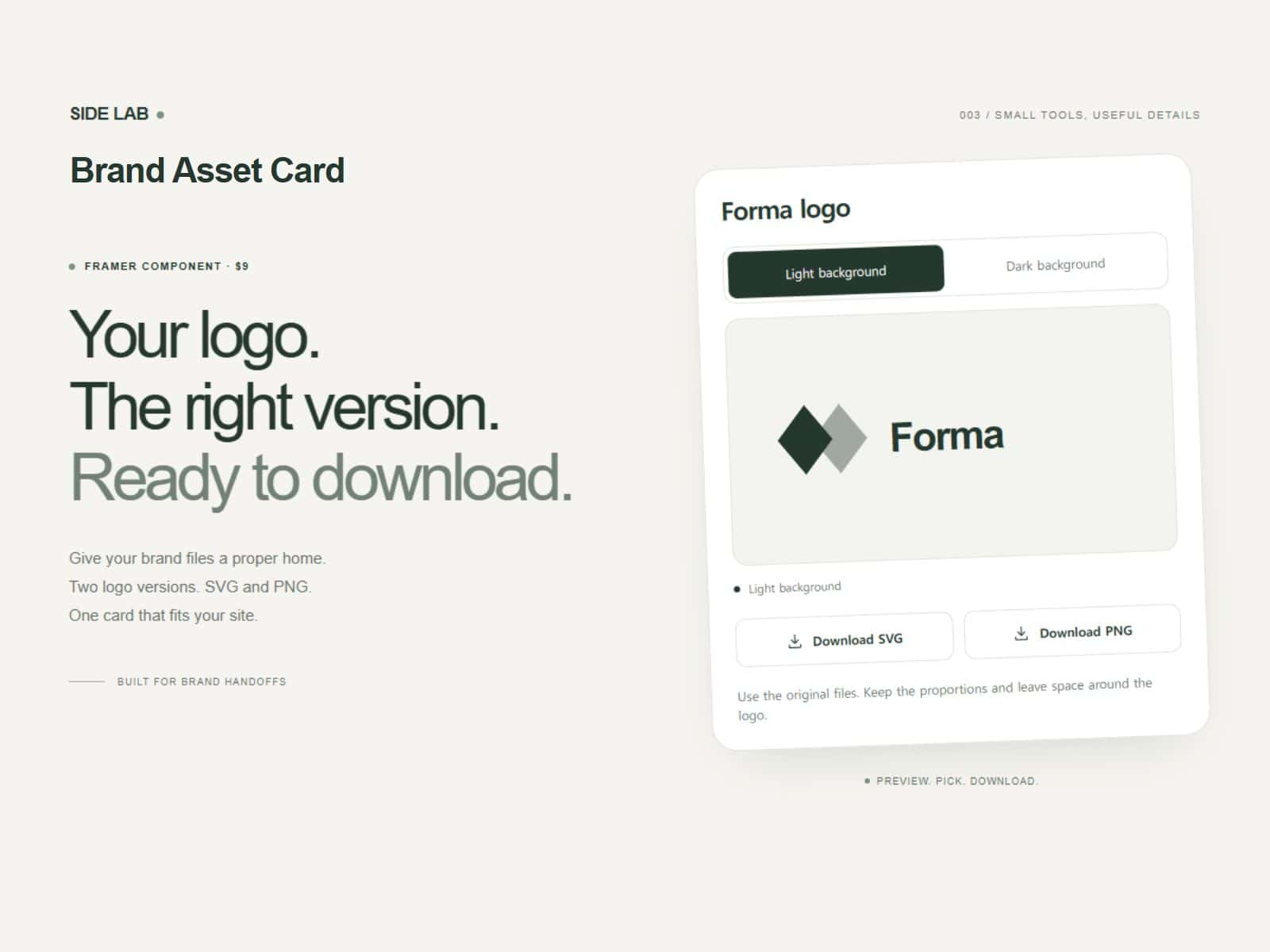 Brand Asset Card