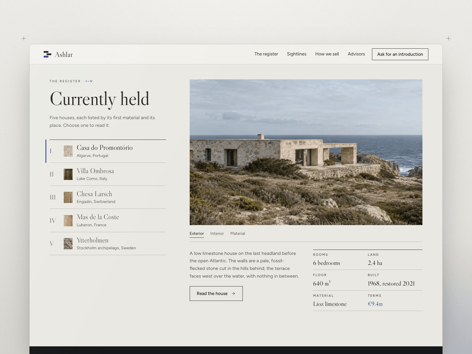 Ashlar — Houses