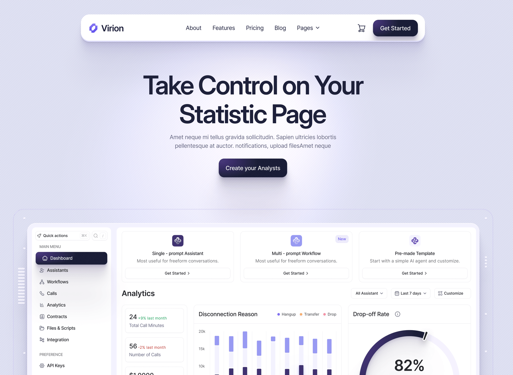 Introducing Virion πA modern Framer template built for AI startups, analytics platforms, SaaS products, and data-driven businesses.Featuring sleek dashboards, pricing pages, integrations, CMS-powered blogs, smooth interactions, and a conversion-focused design built to help your product stand out. π