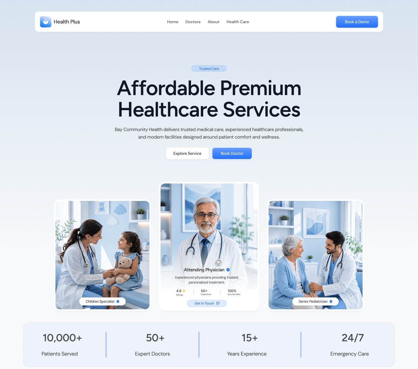 π₯ Designed and developed a modern healthcare landing page in Framer.The objective was to create a healthcare experience that feels professional, trustworthy, and easy to navigate while maintaining a clean and premium visual style.β¨ Key Features: β’ Clean and modern UI with a healthcare-focused design β’ Patient-first user experience β’ Clear navigation and strong CTA sections β’ Dedicated sections for doctors and healthcare services β’ Emergency care and appointment booking β’ Responsive design across all devices β’ Smooth layouts with balanced spacing and typographyA great healthcare website should inspire confidence from the very first interaction. Every section was designed to improve readability, accessibility, and conversion while delivering a premium user experience.π Designed & Built with Framer.#Framer #Healthcare #WebDesign #LandingPage #UIDesign #UXDesign #FramerDeveloper #NoCode #WebsiteDesign #MedicalWebsite #ProductDesign