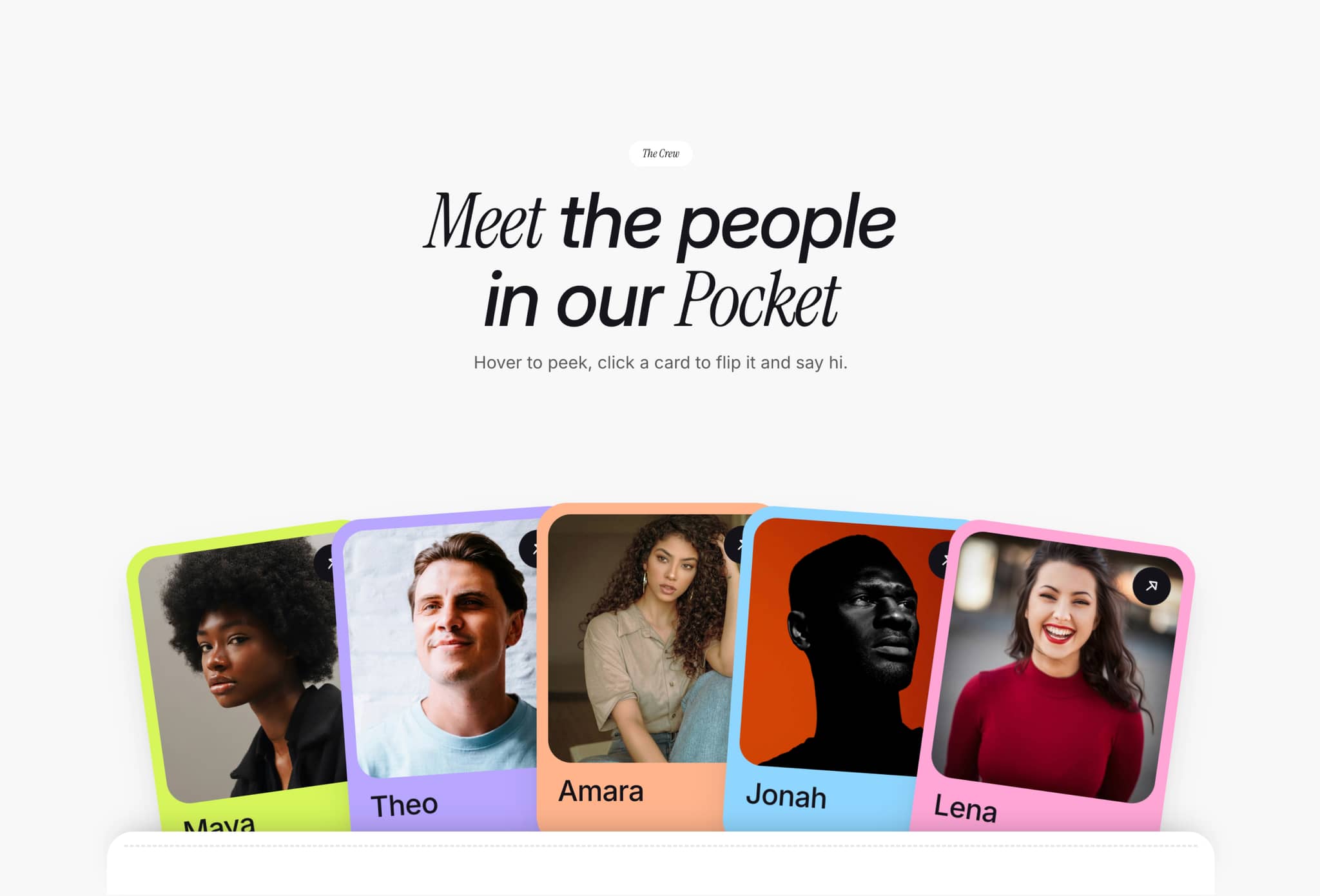 Pocket Team Card