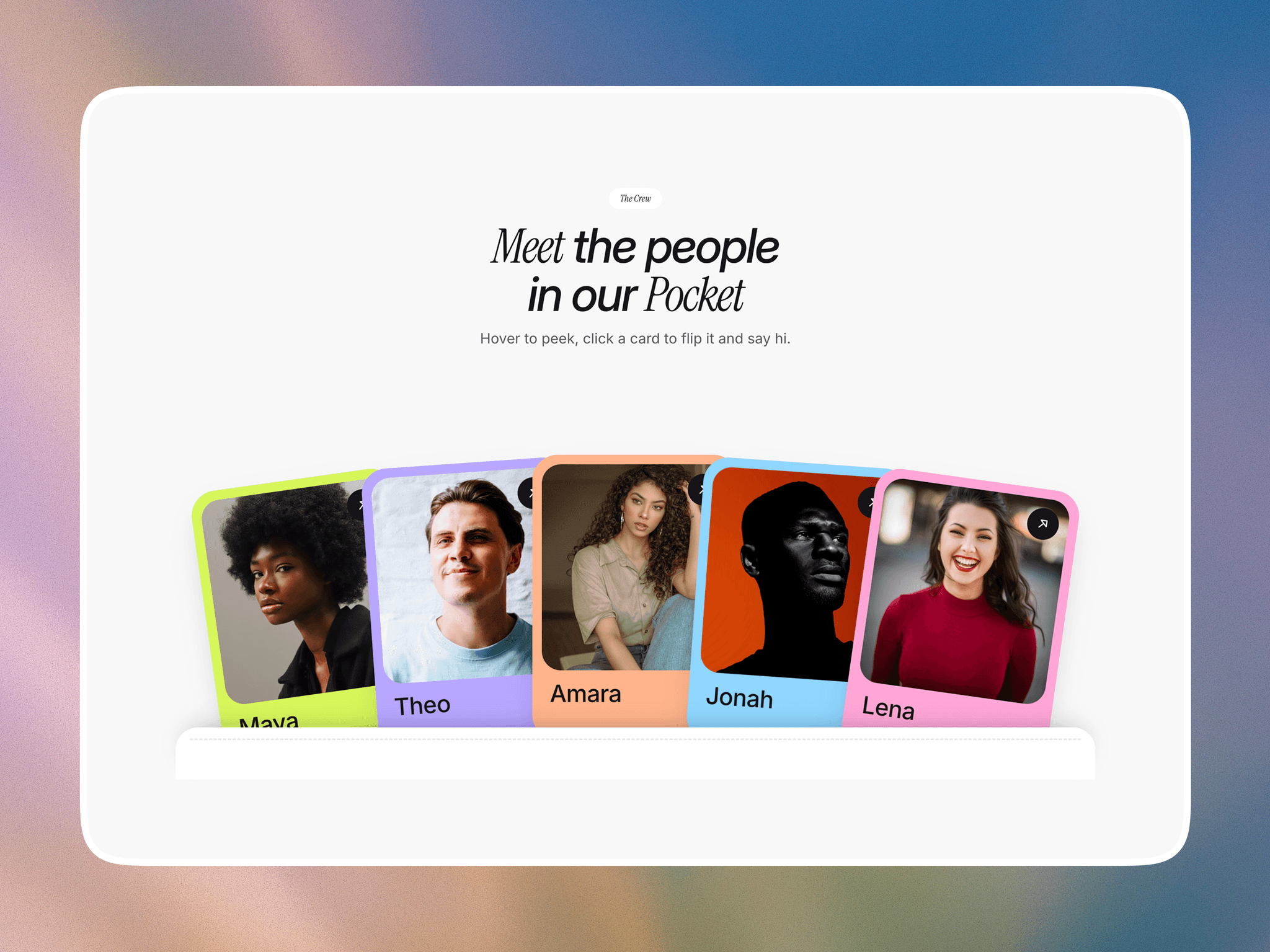 Pocket Team Card