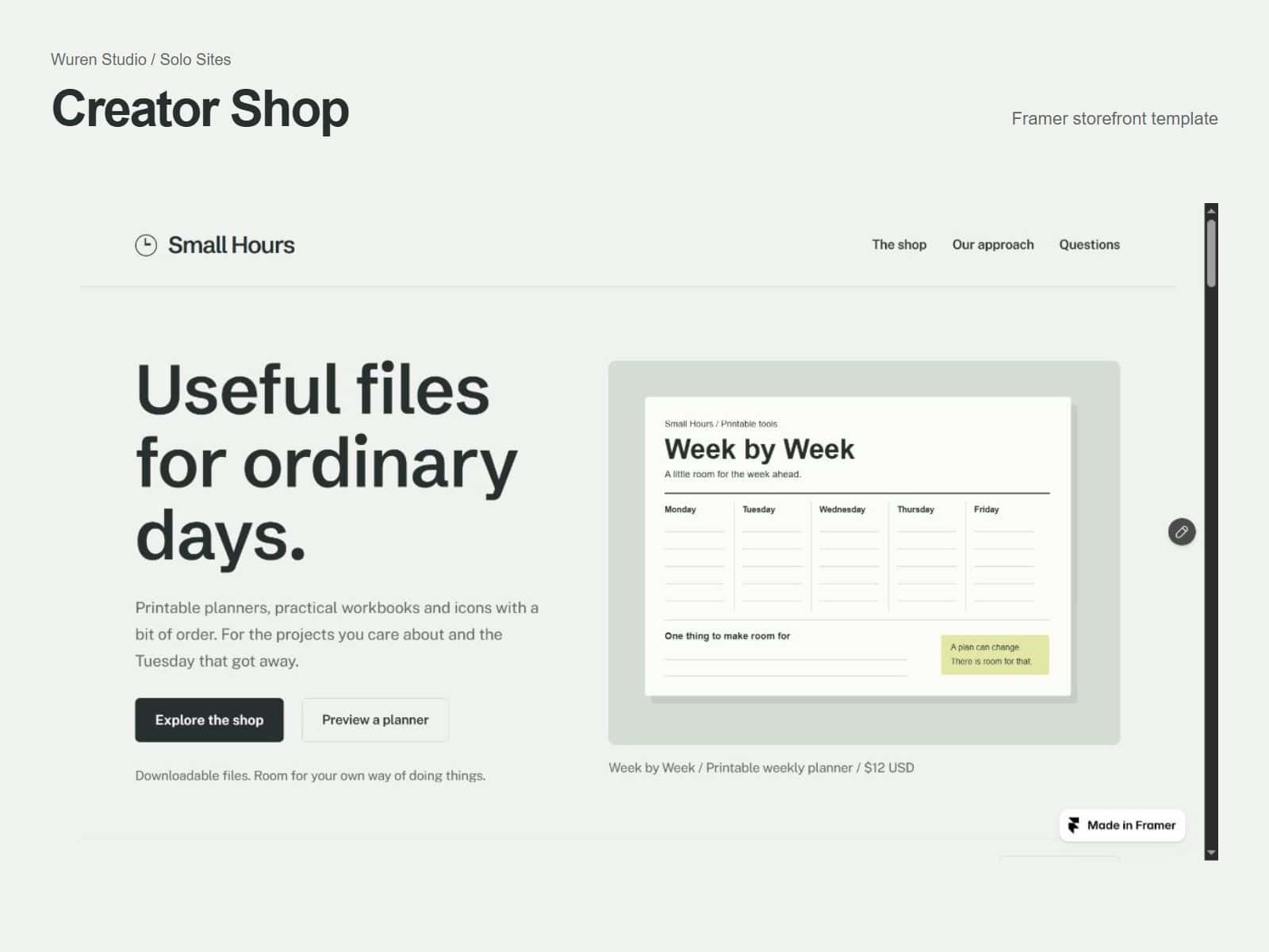 Creator Shop