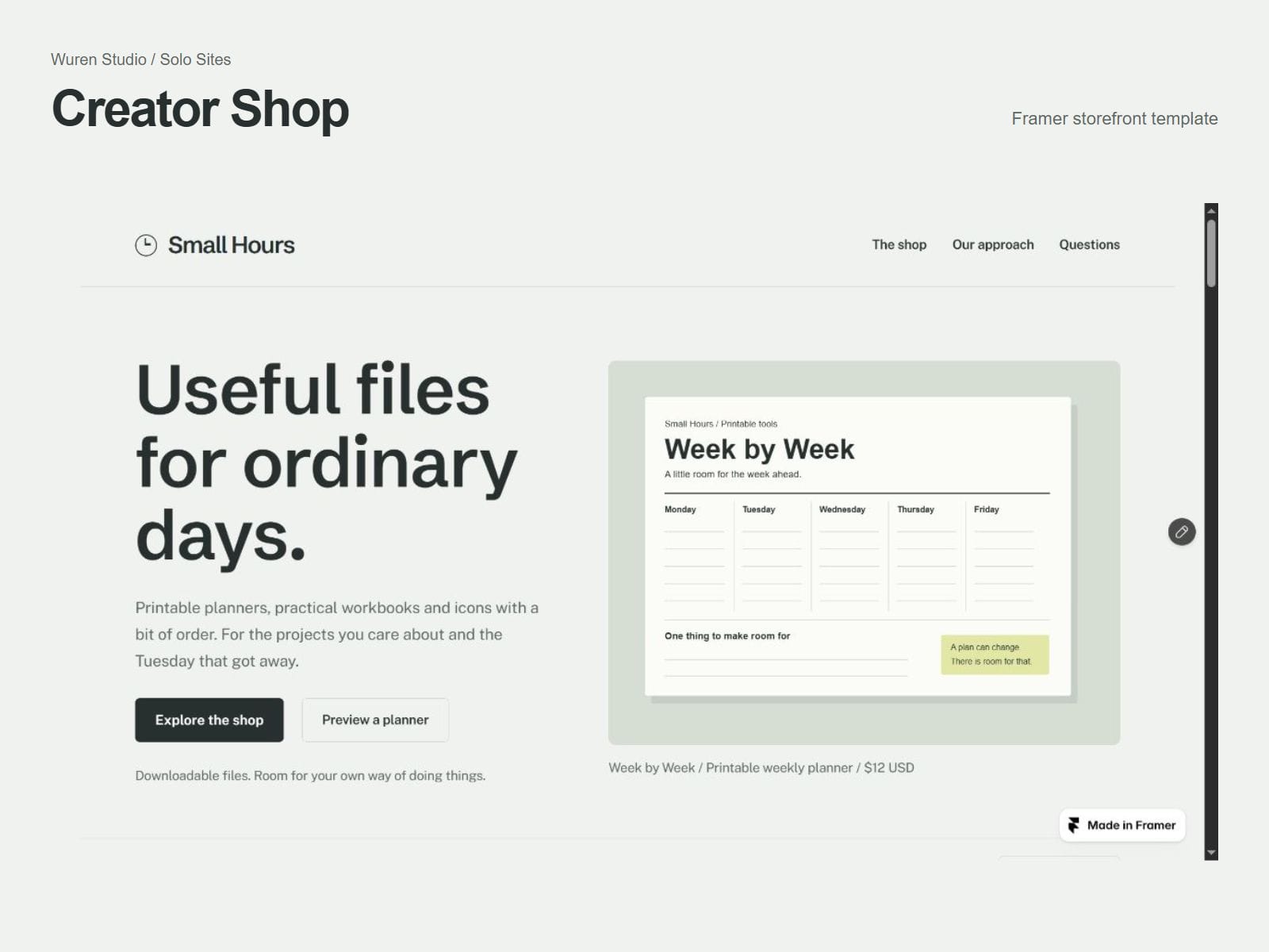 Creator Shop