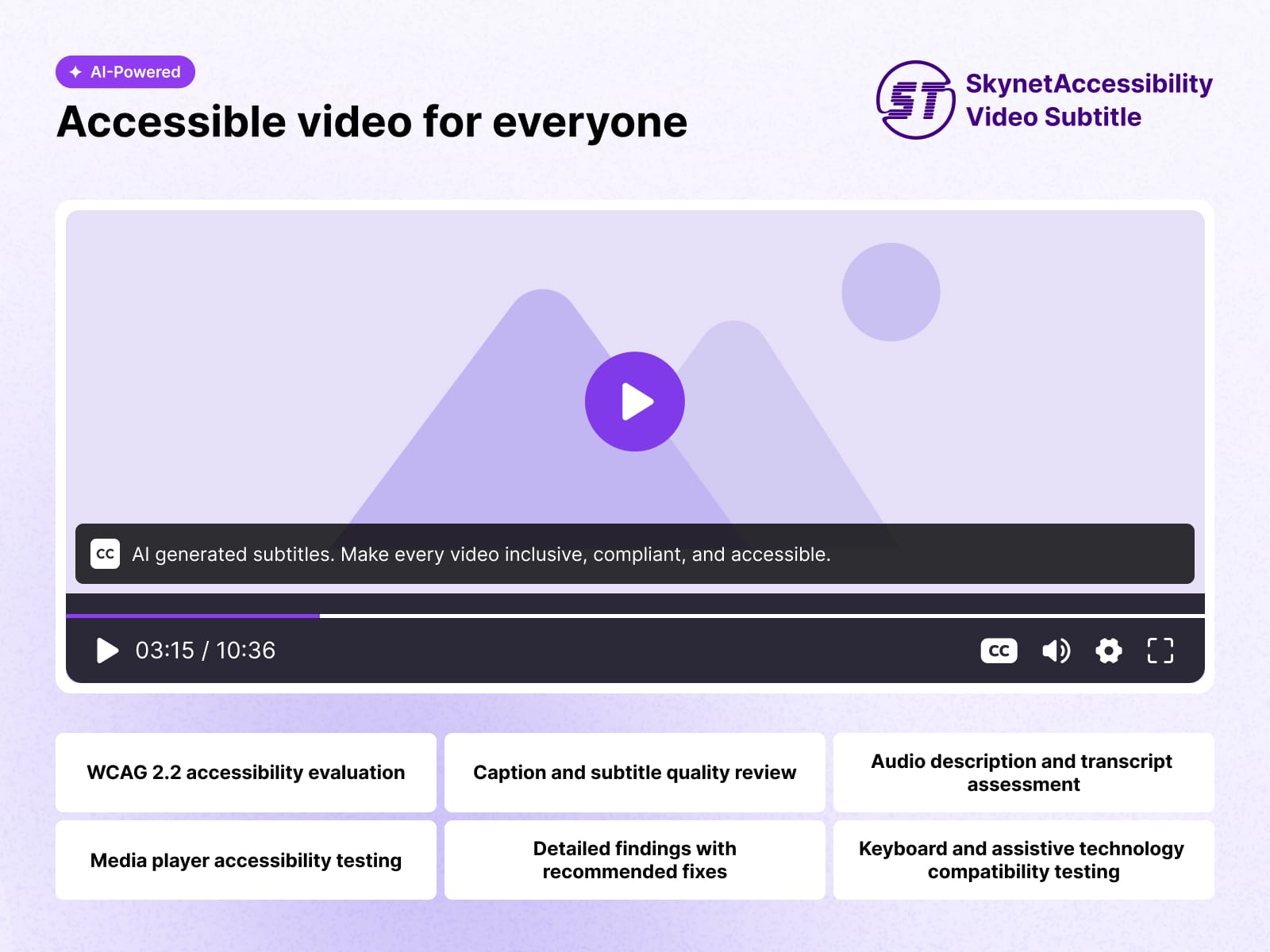 SkynetAccessibility Video Subtitle