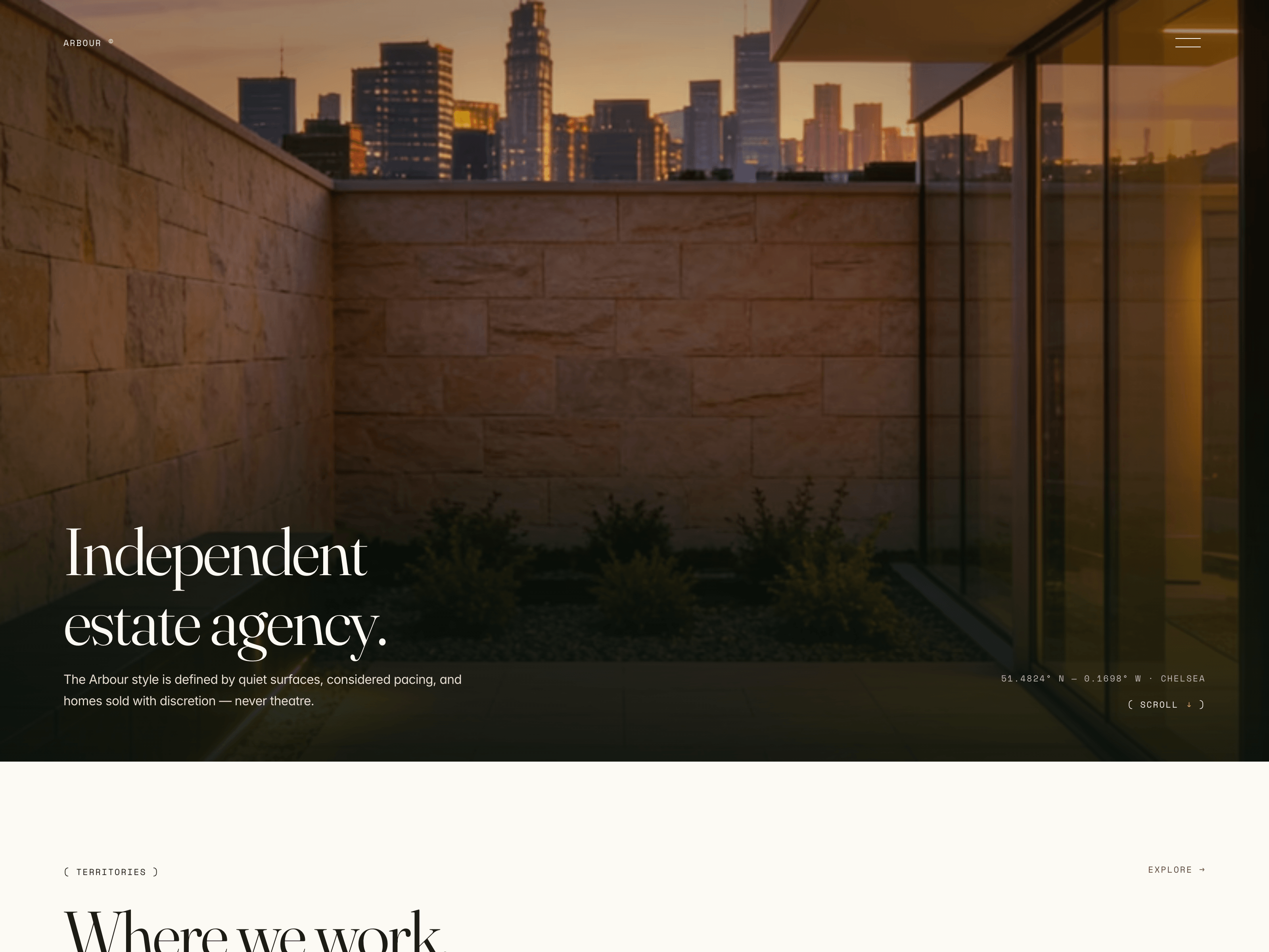 finally shipped Arbour — a residential Framer template. parchment, TerritoryRail, neighbourhoods as dossiers.independent agency or residential studio — who is this actually for?https://framer.link/748Mrjh#Framer #FramerMarketplace #Template