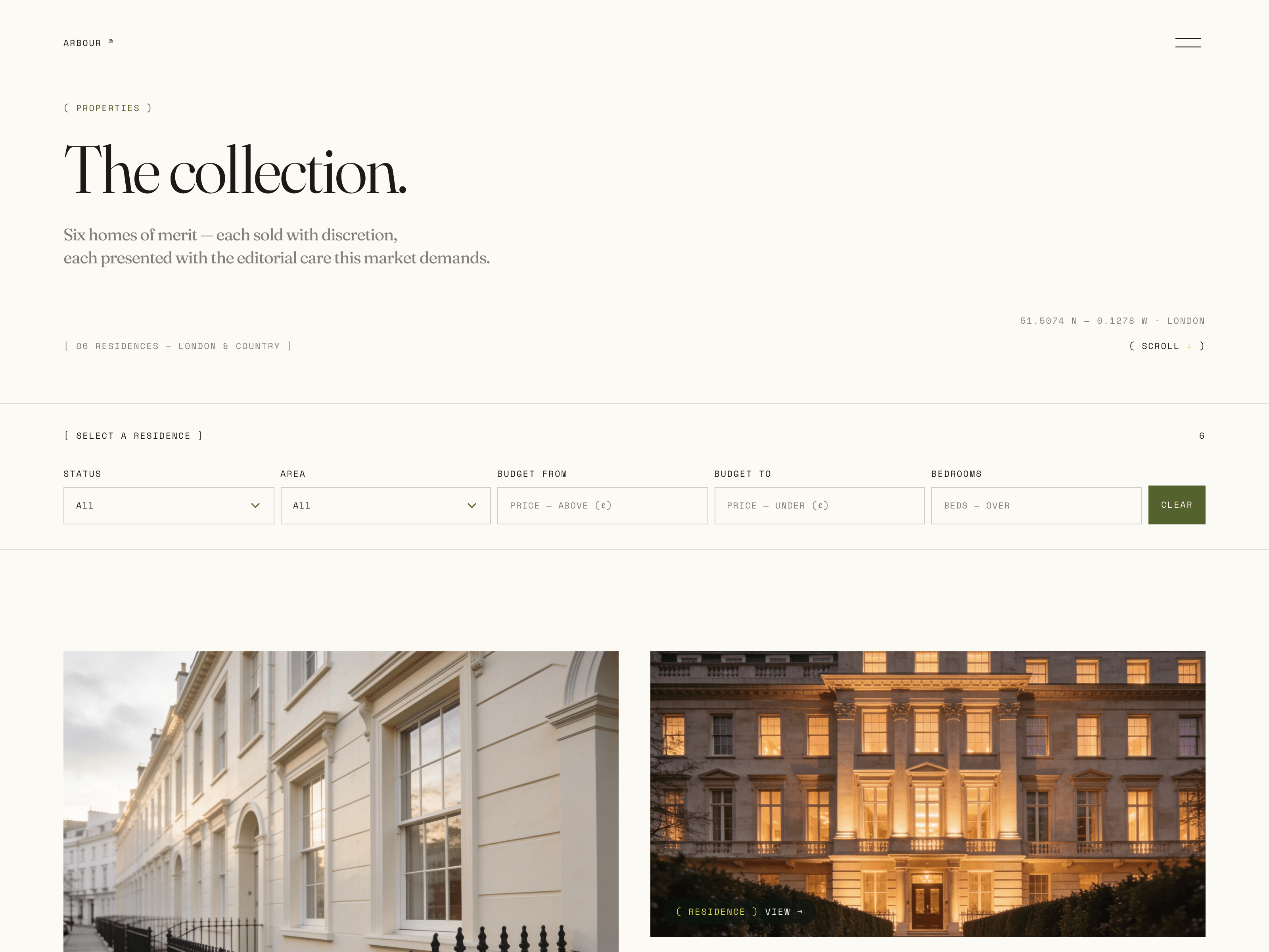 finally shipped Arbour — a residential Framer template. parchment, TerritoryRail, neighbourhoods as dossiers.independent agency or residential studio — who is this actually for?https://framer.link/748Mrjh#Framer #FramerMarketplace #Template