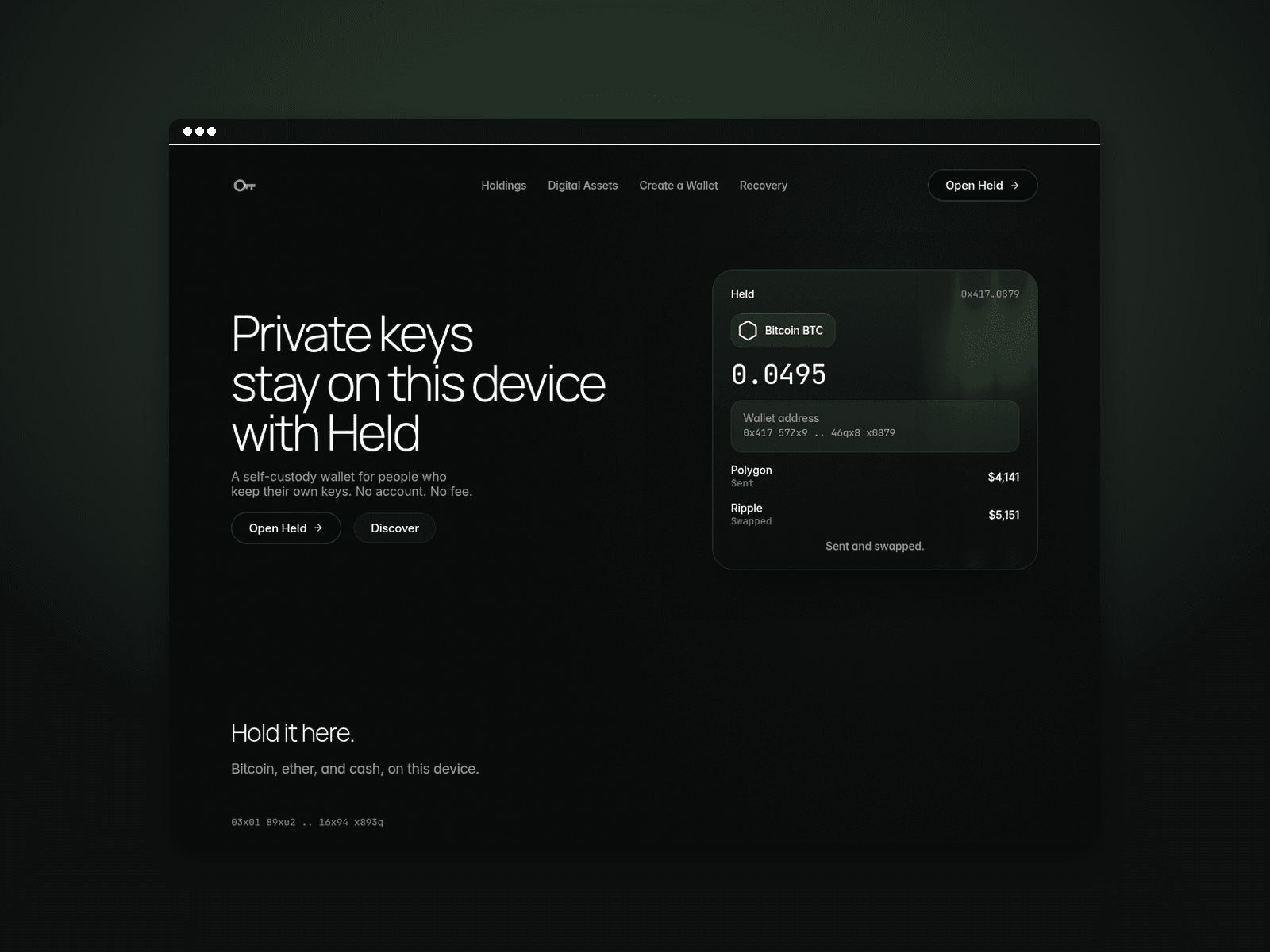 Held Crypto Wallet