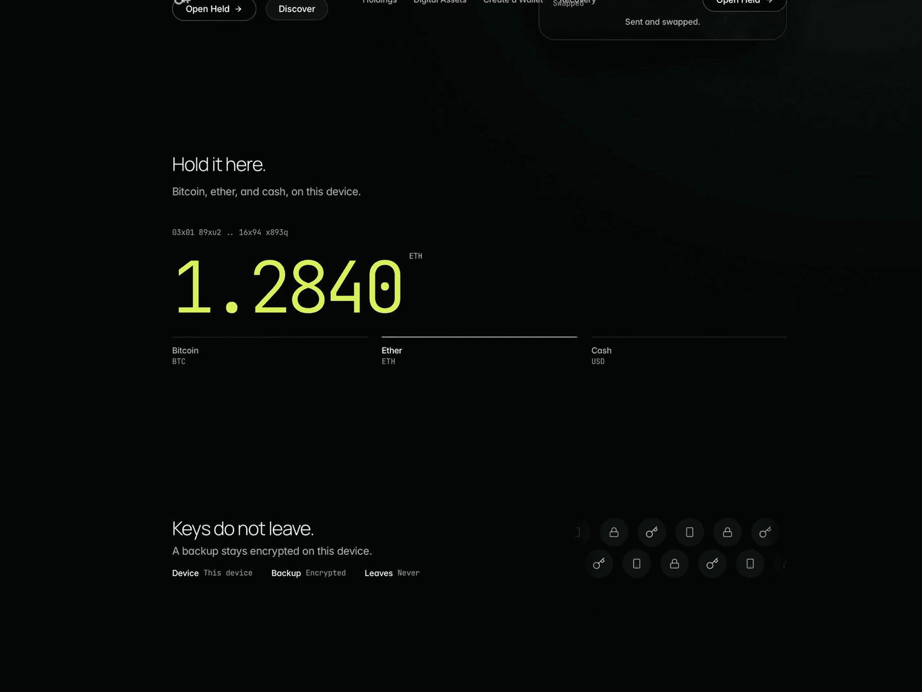 Held Crypto Wallet