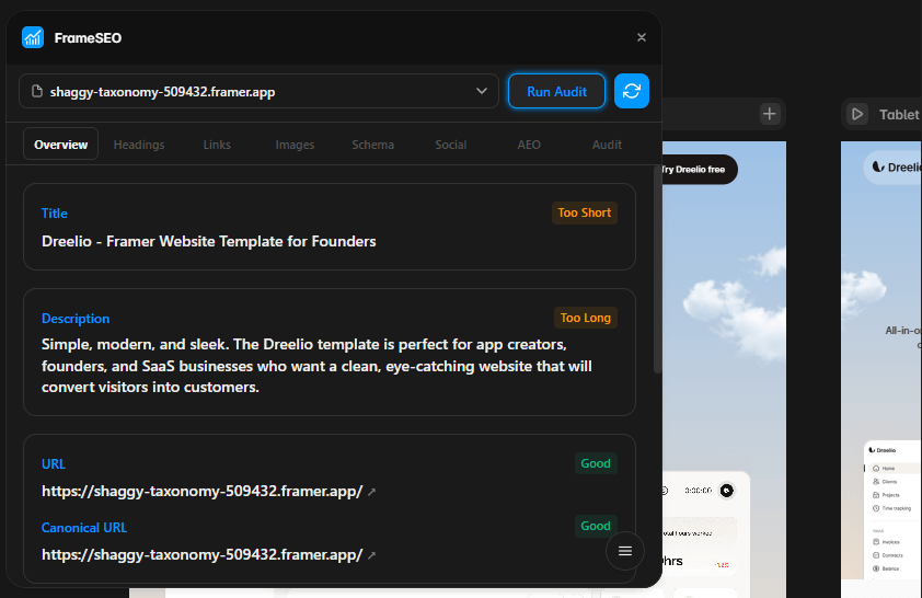 FrameSEO for youCheck your website metadata faster, analyze your website, and make sure the website is ready without any issues