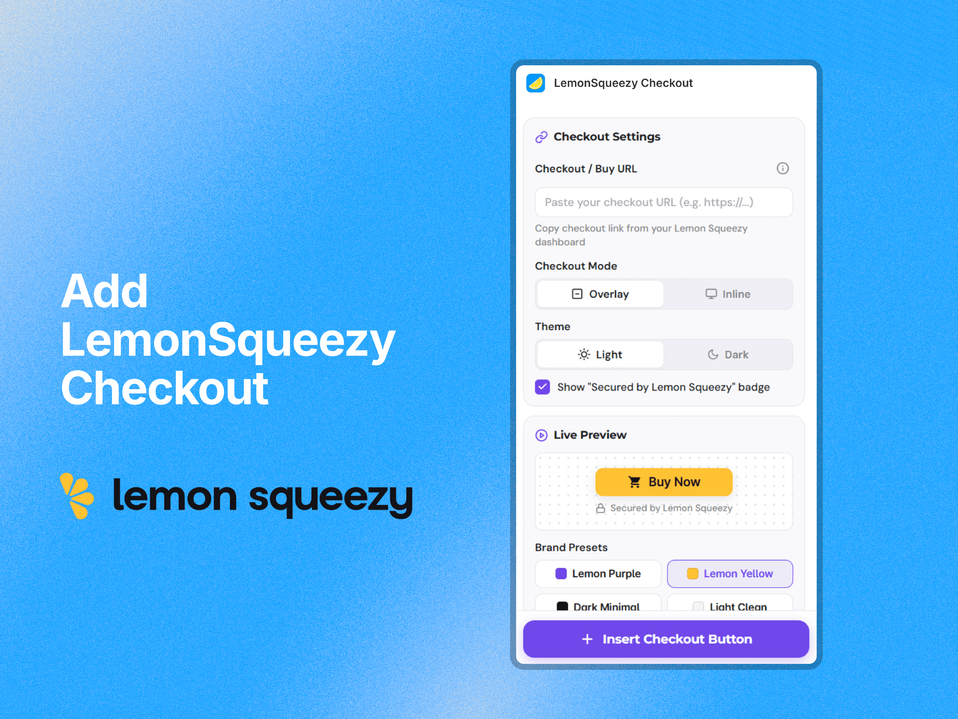 🎉Introducing LemonSqueezy Checkout framer pluginThis plugin lets you add a checkout to your Framer website, which users can use to purchase your product.Without leaving your site...SAVE10 - for 10% off all plugins