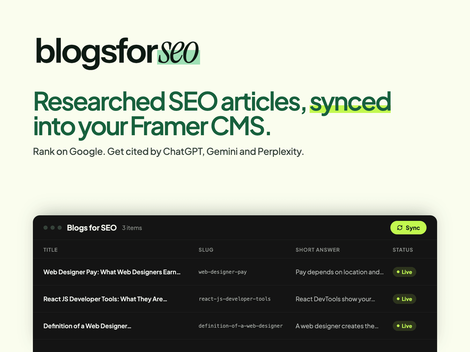 Blogs for SEO