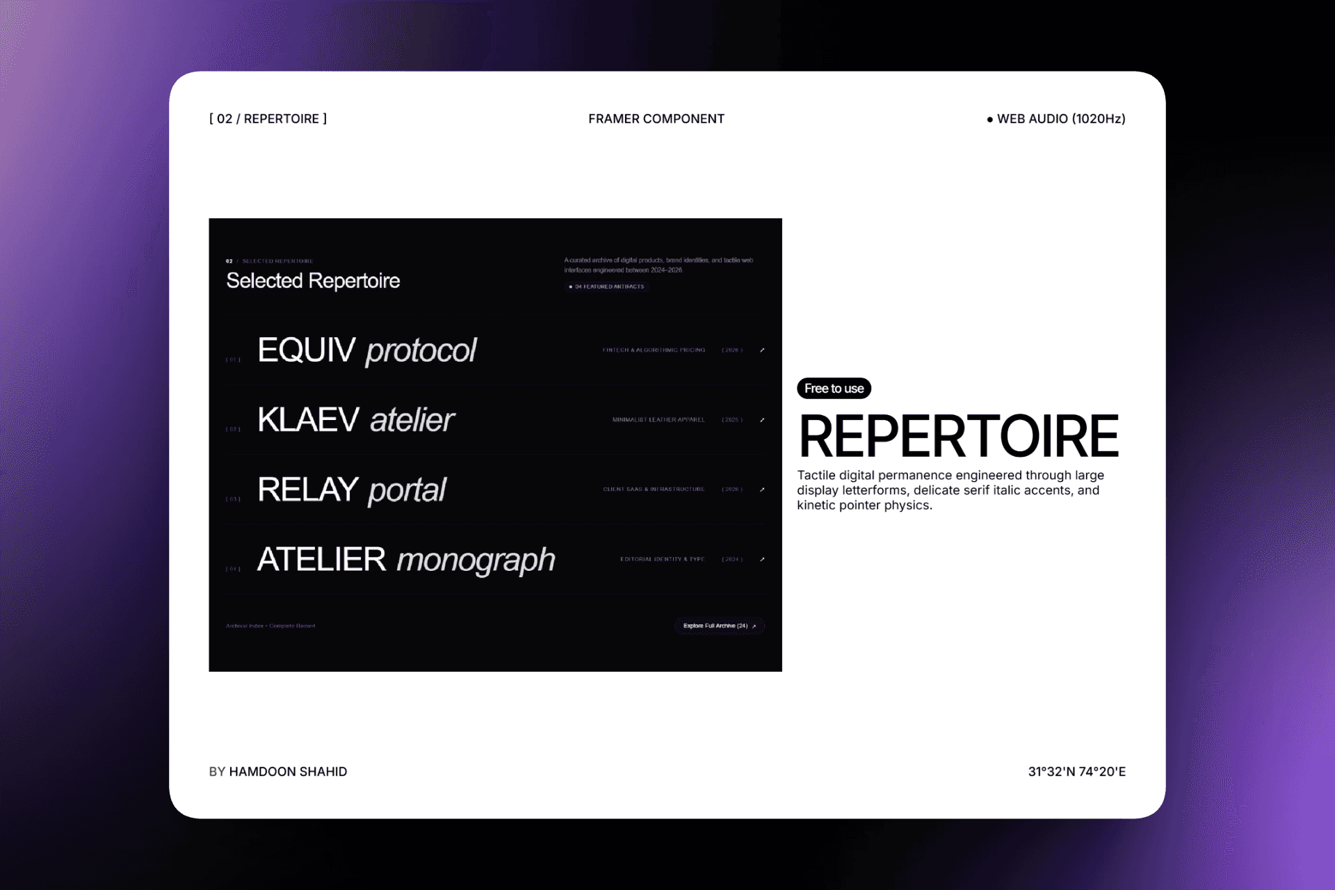 Repertoire