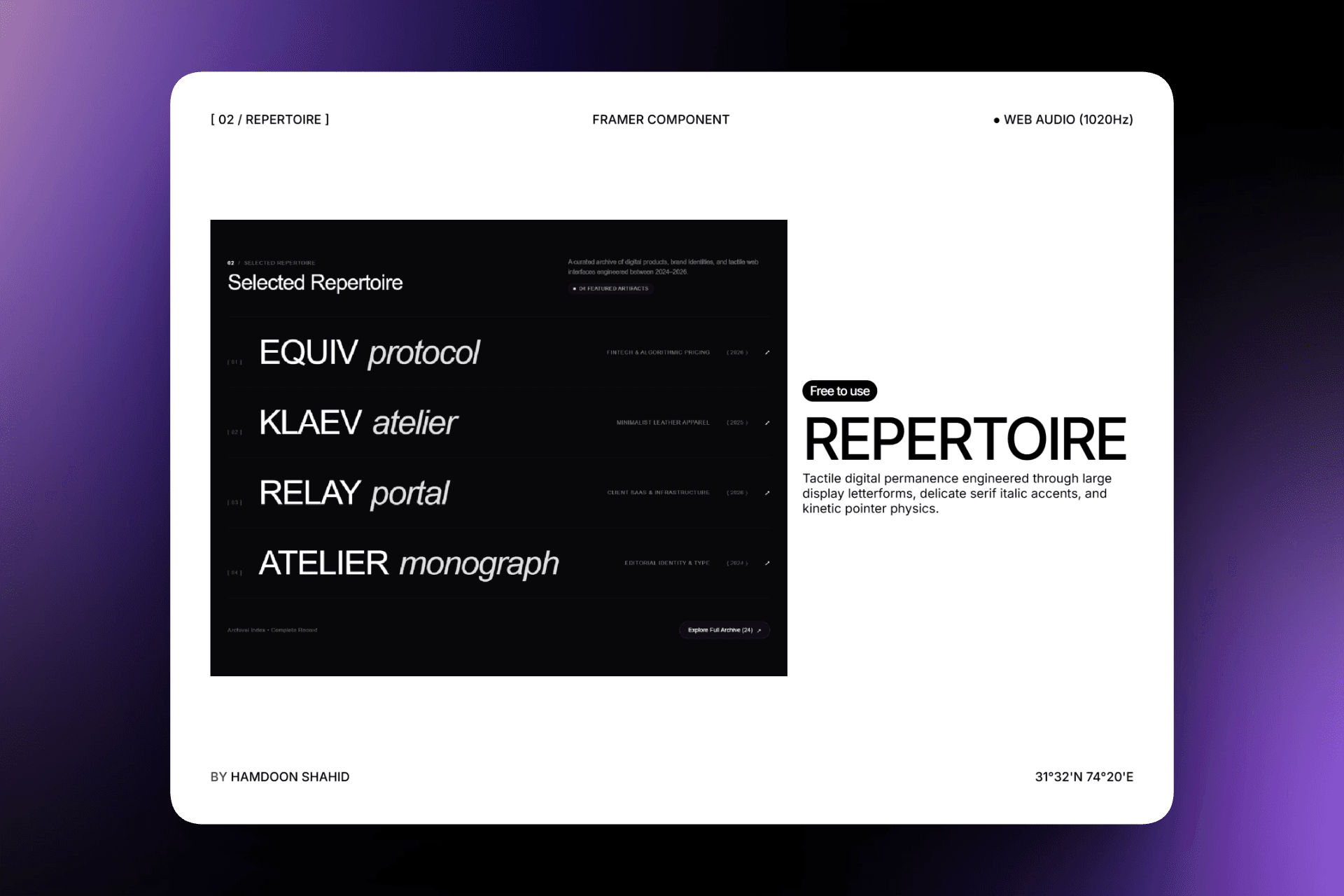 Repertoire