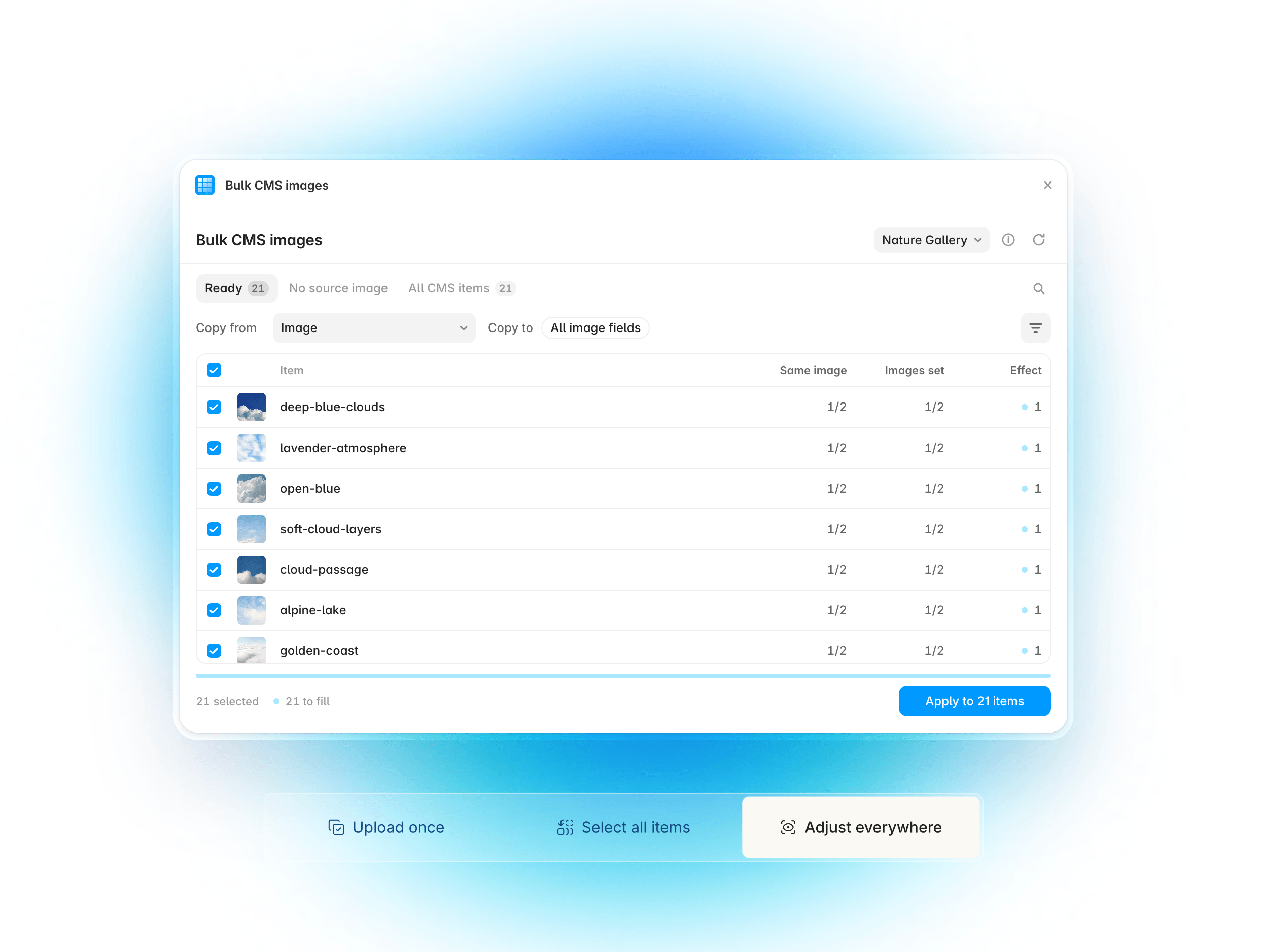 Bulk CMS images
