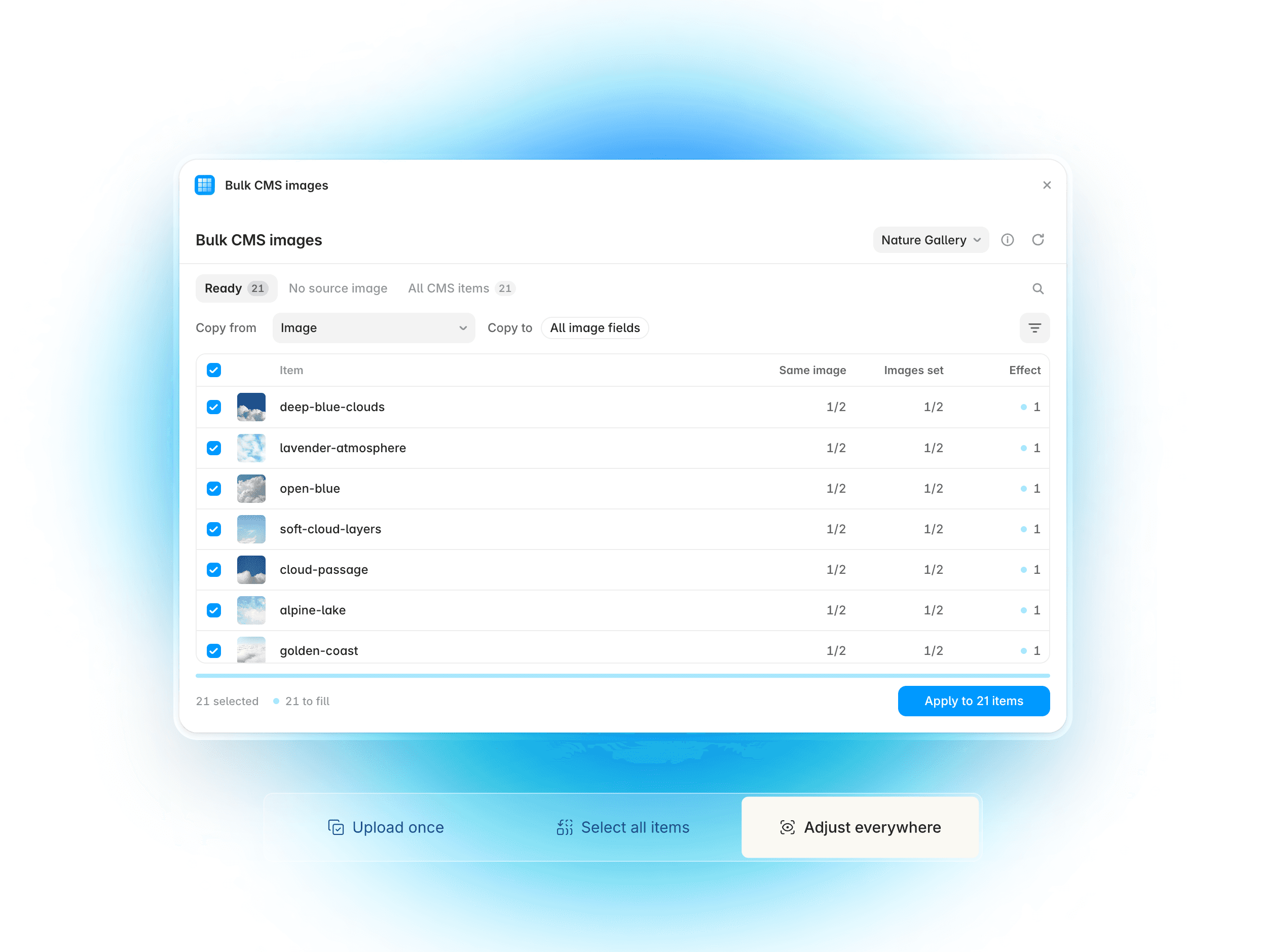 Bulk CMS images