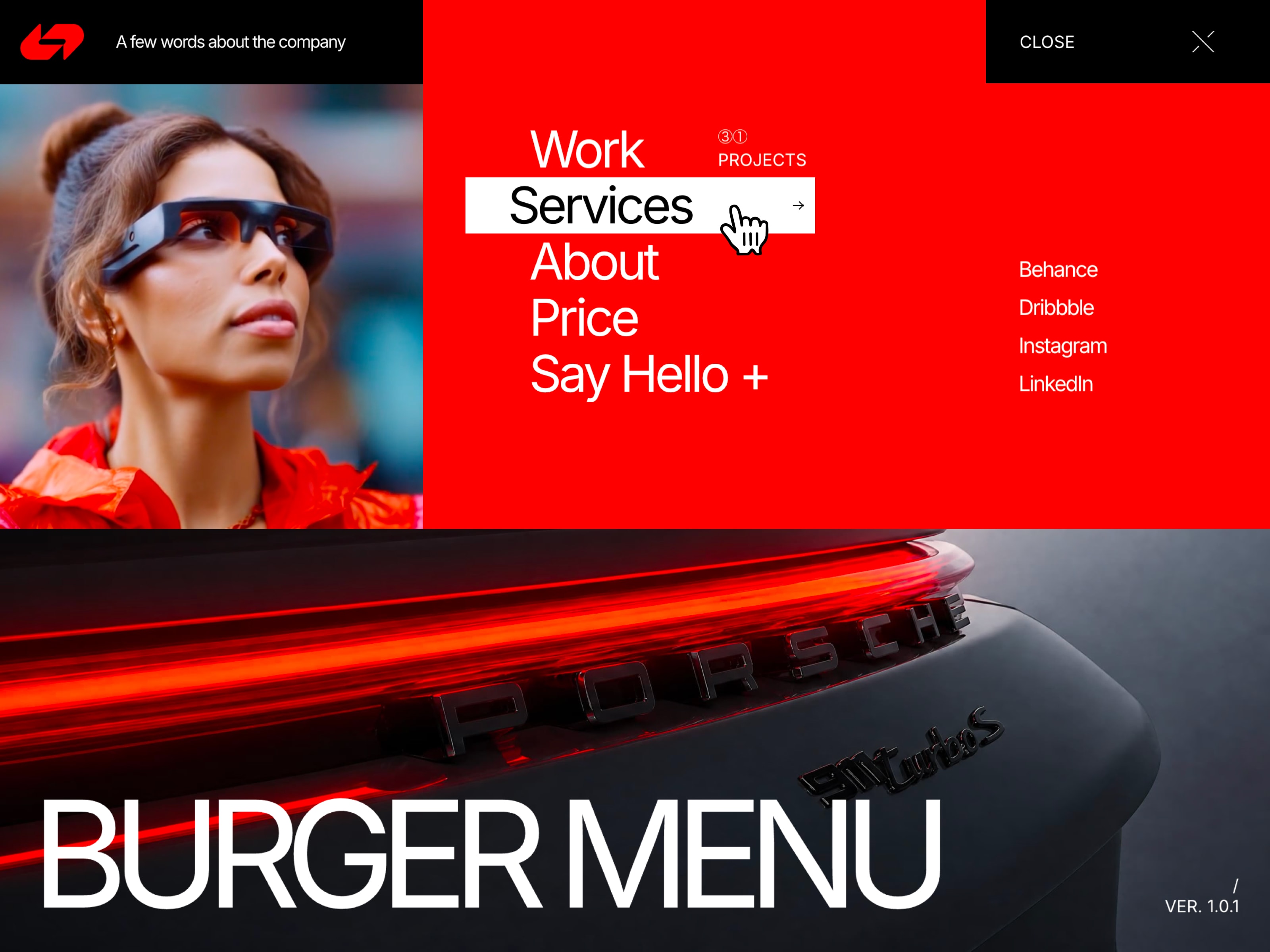 Motion Burger Menu