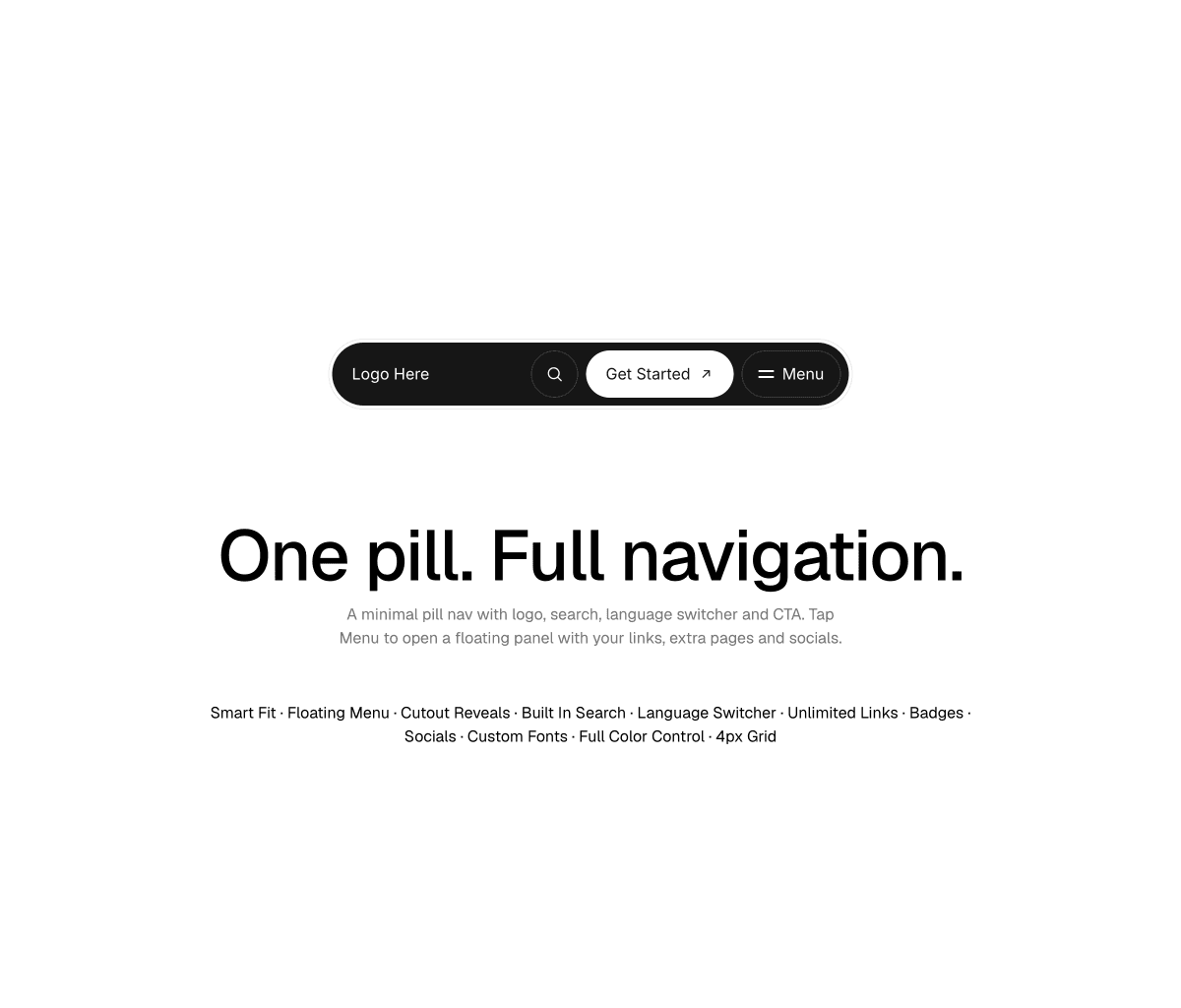 Pill Nav Bar