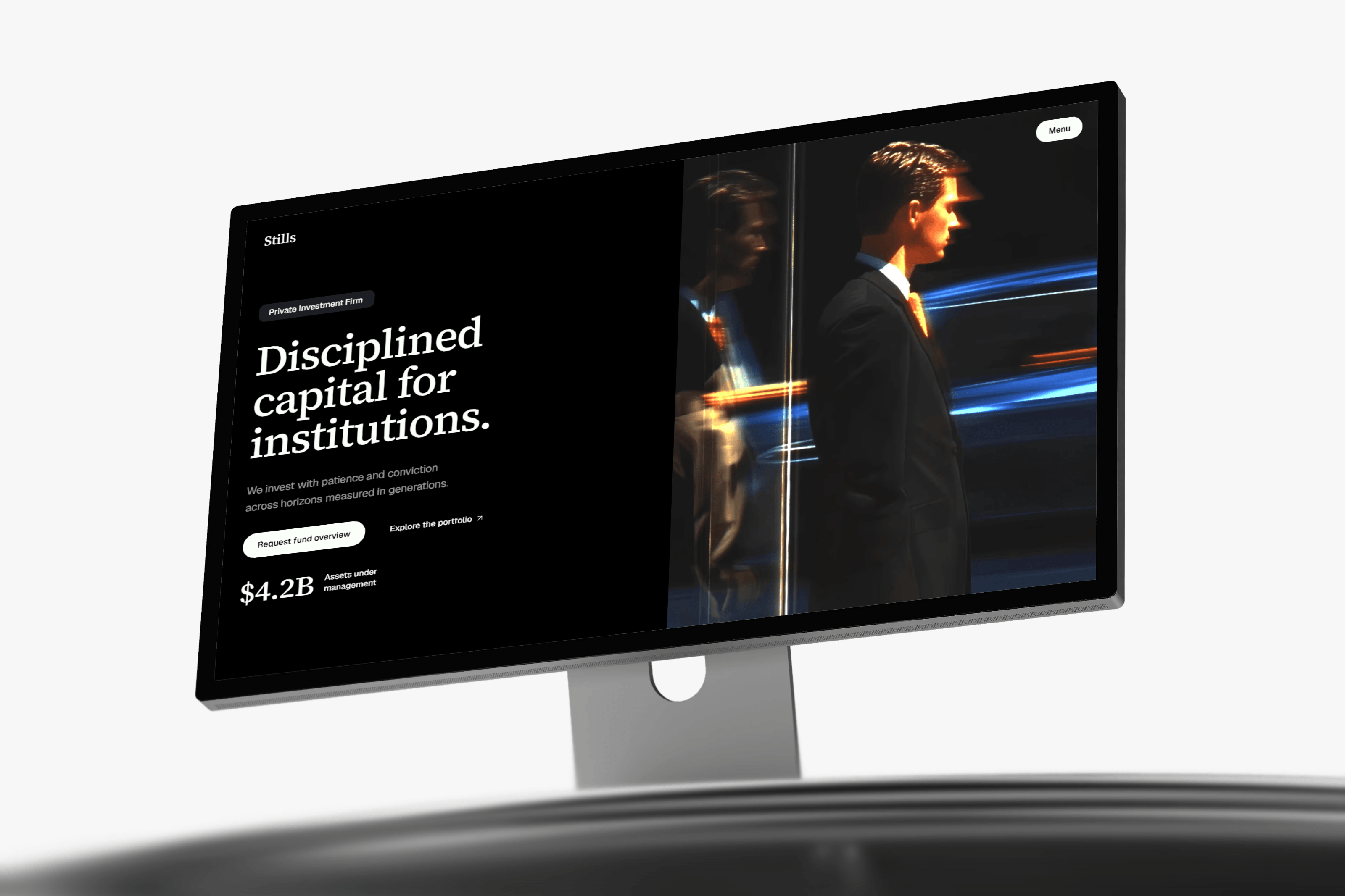 Most investment websites don't have an information problem. They have a hierarchy problem.Strategy, portfolio, people, and insights all compete for attention, so the site feels heavier than the firm itself.For Stills, I built the structure around the order investors actually need to understand a firm.