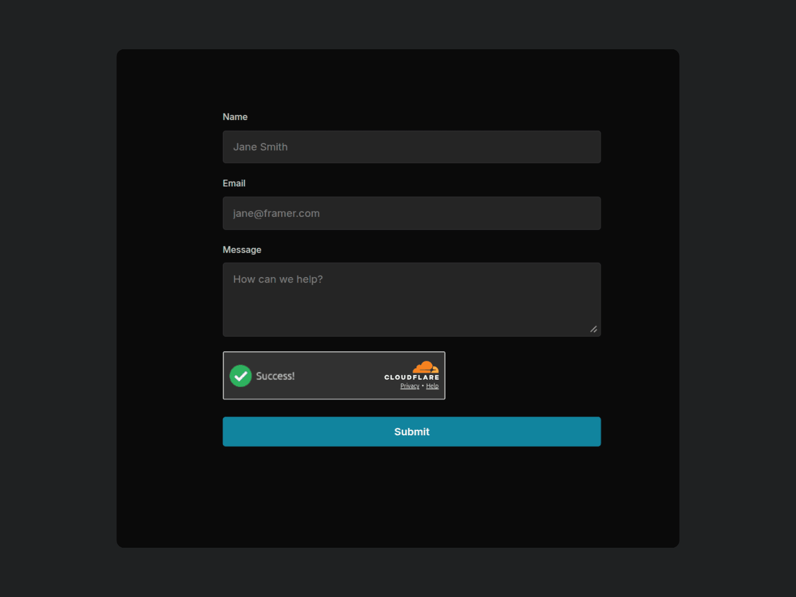 Cloudfare Spam widge