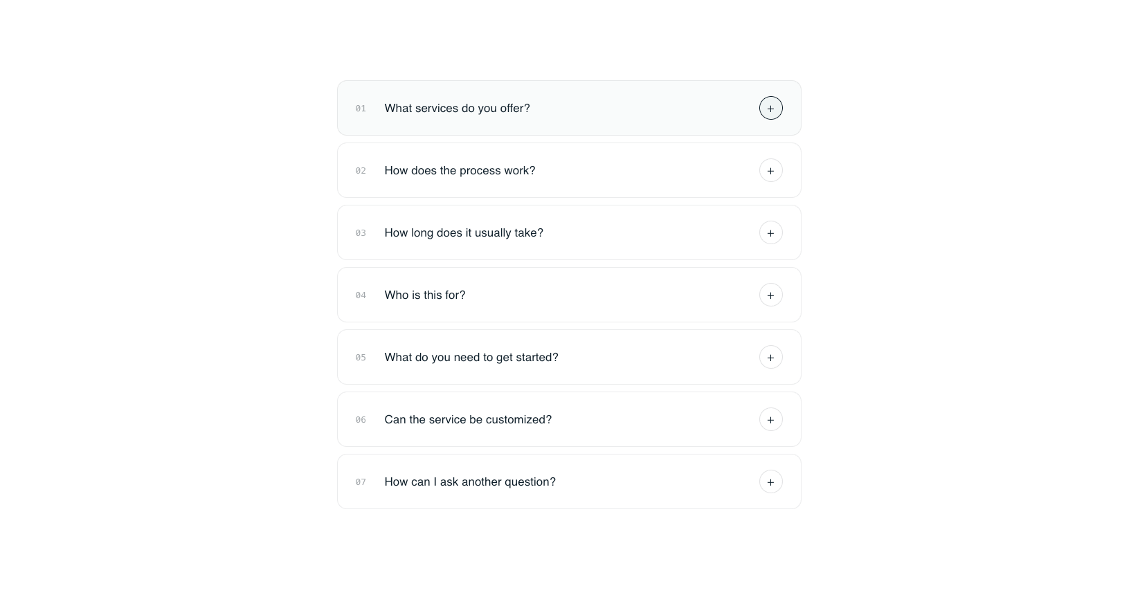 FAQ Accordion-Rich