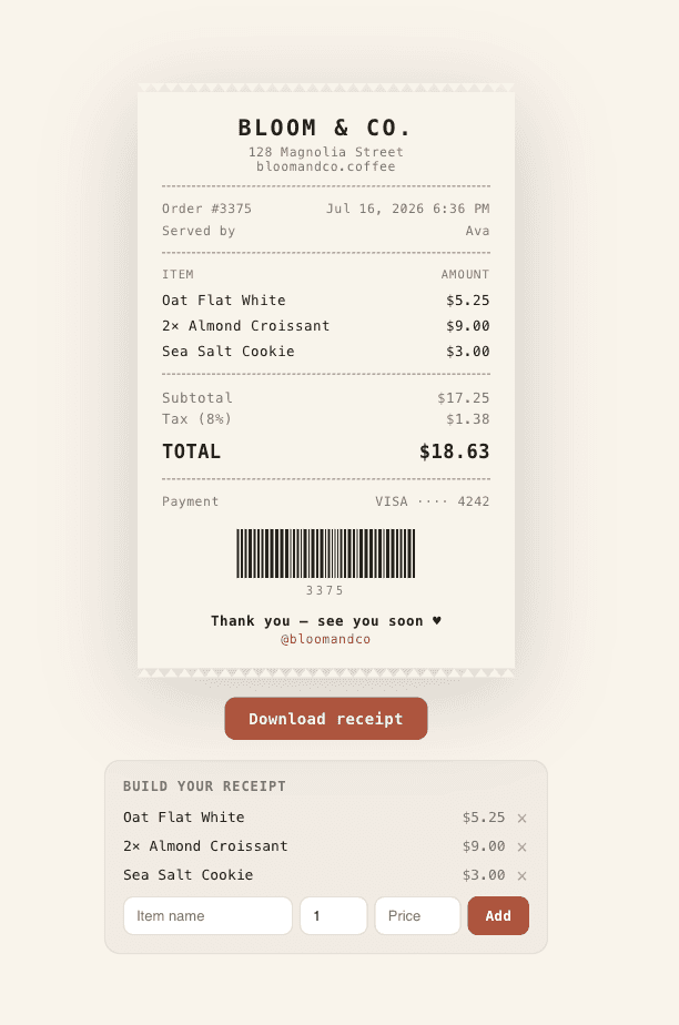 Receiptgenerator