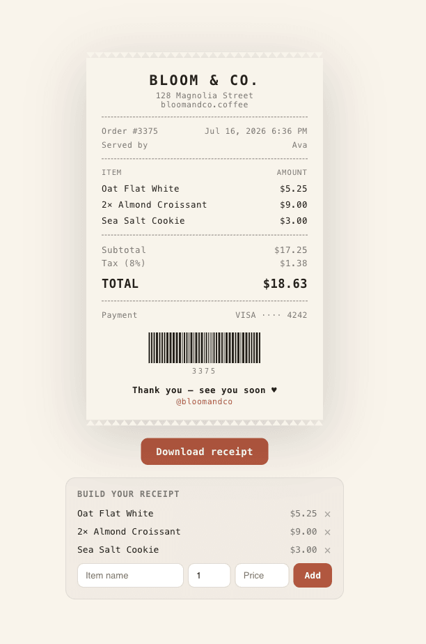 Receiptgenerator