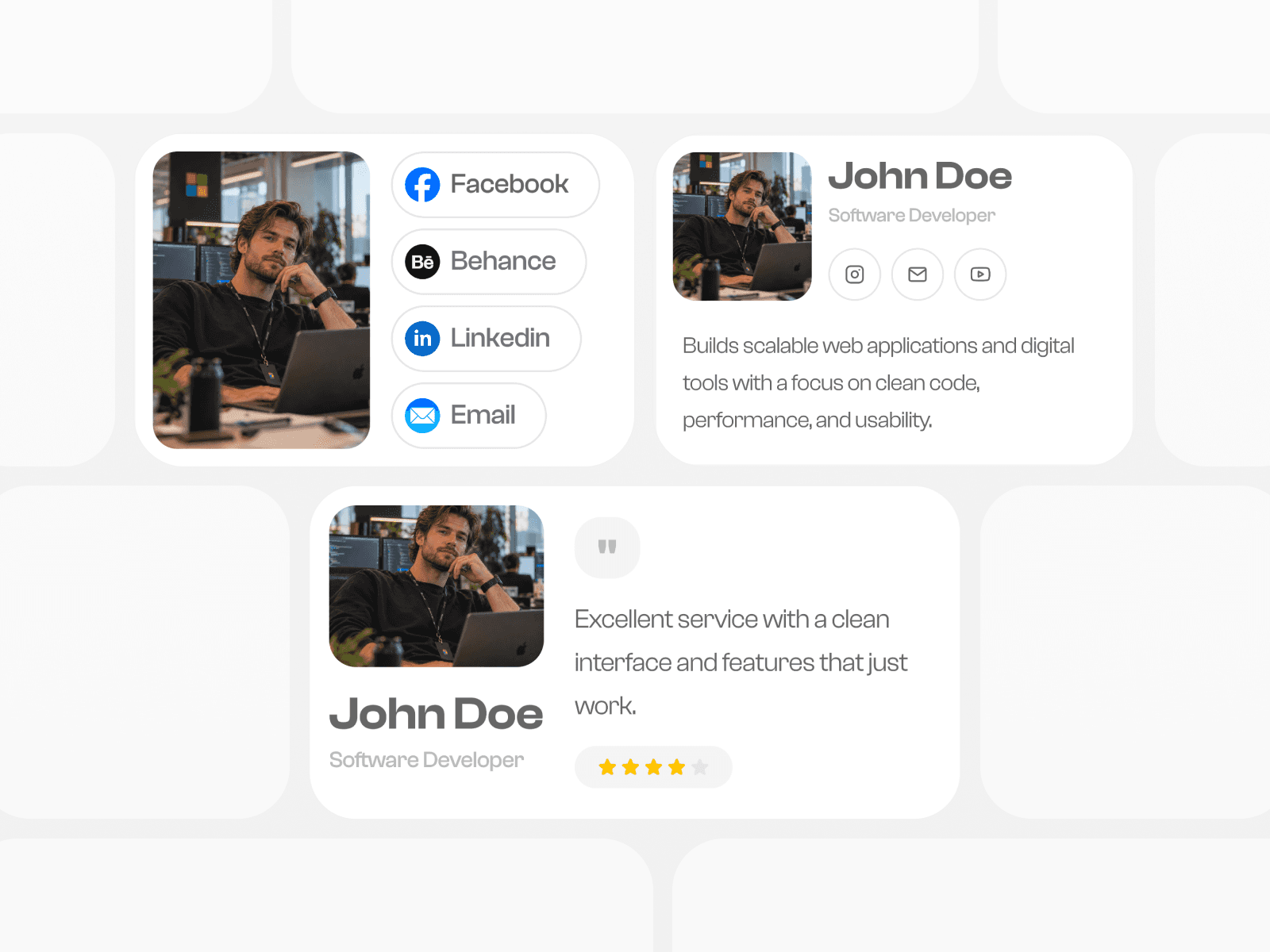 Cards Footer